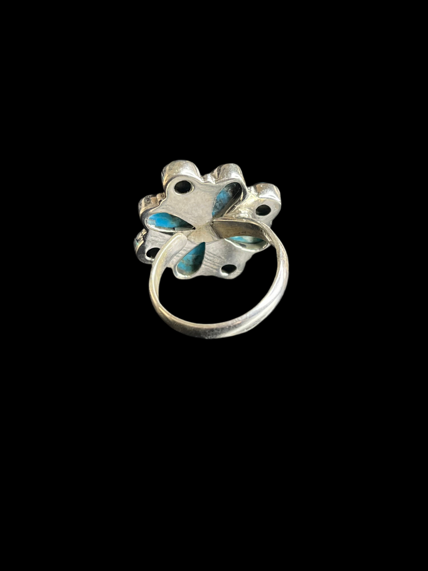 Cluster Stone Sterling Silver Rings - Adjustable