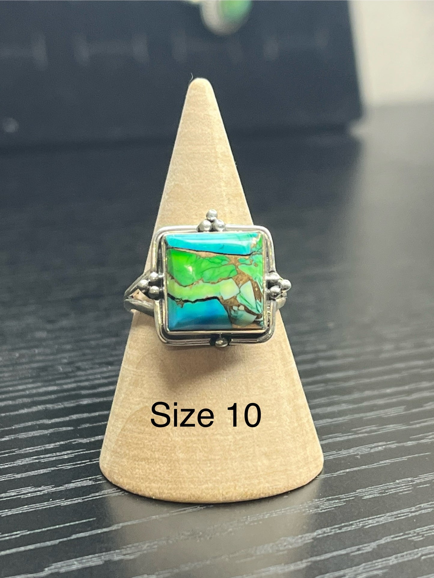 Peacock Dahlia Sterling Silver Rings