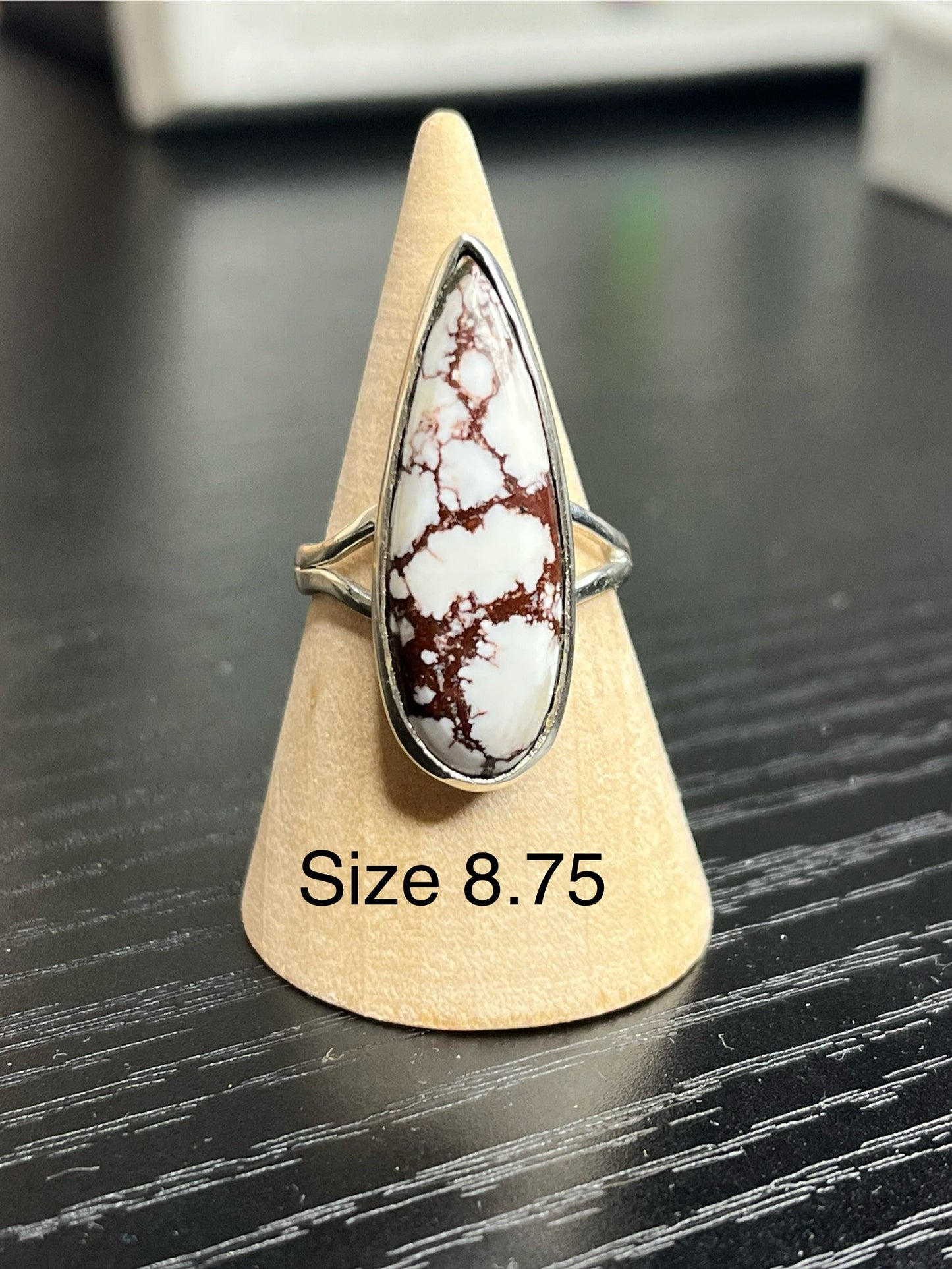 Wild Horse Jasper Teardrop Sterling Silver Rings