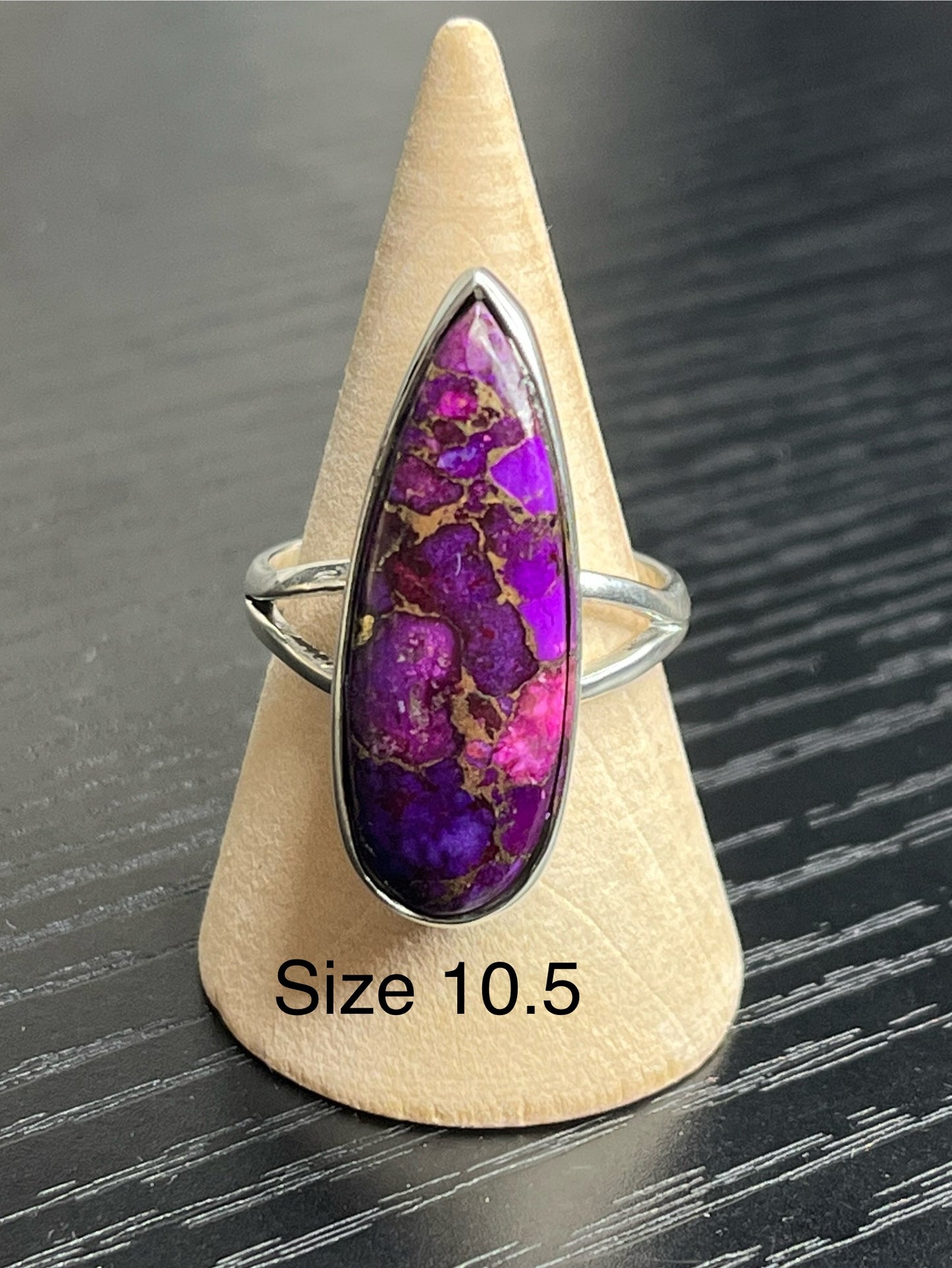 Purple Copper Turquoise Sterling Silver Rings