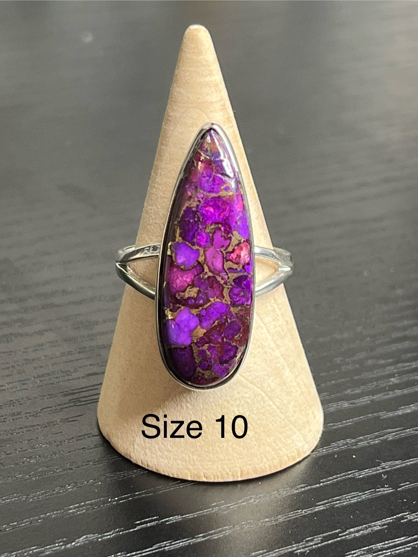 Purple Copper Turquoise Sterling Silver Rings