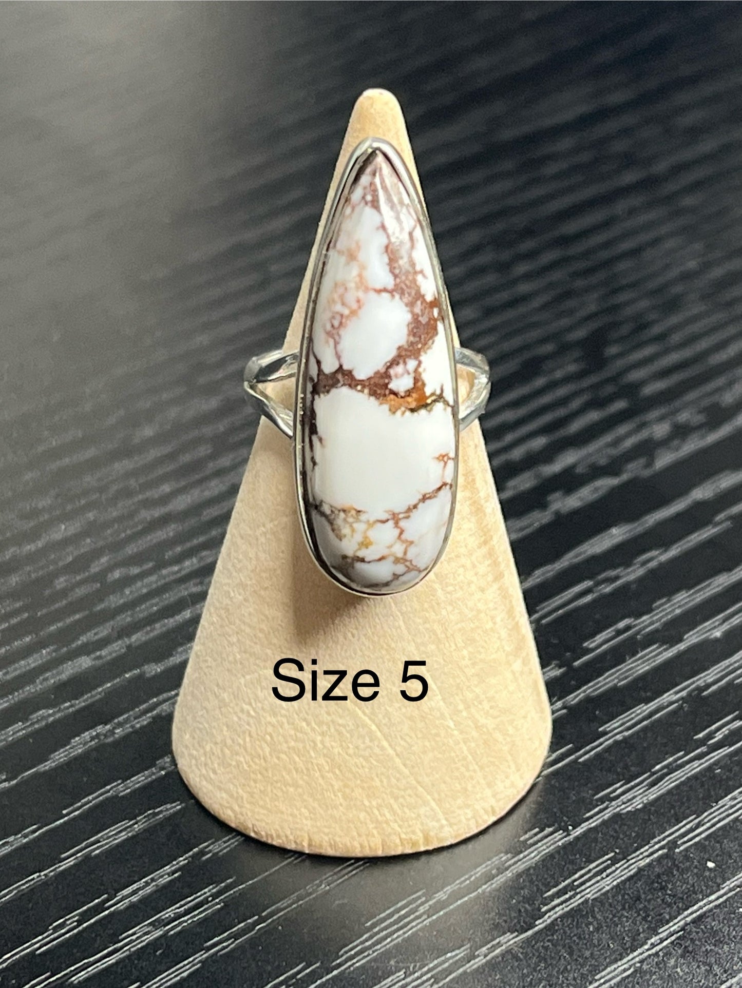 Wild Horse Jasper Teardrop Sterling Silver Rings