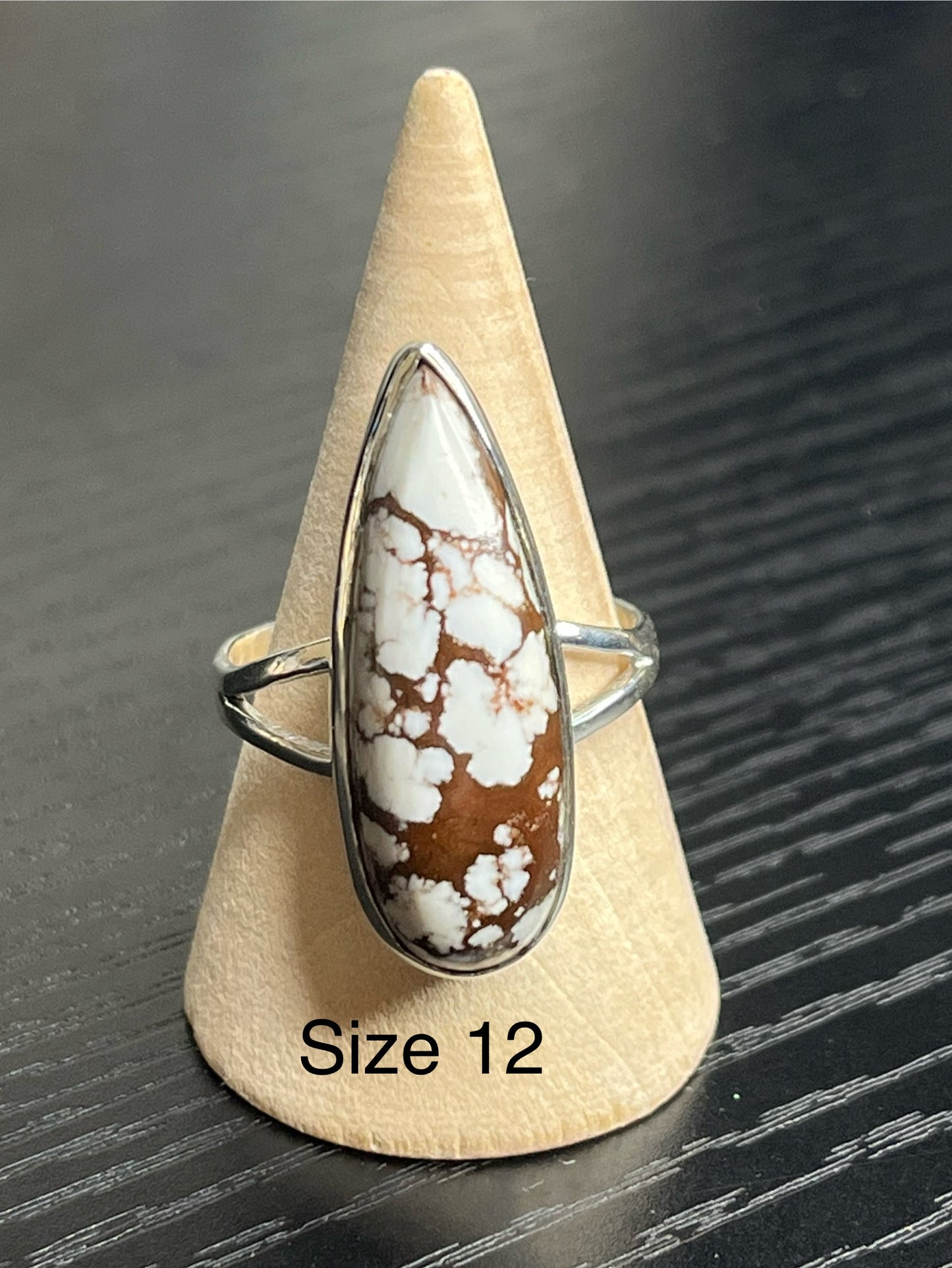 Wild Horse Jasper Teardrop Sterling Silver Rings