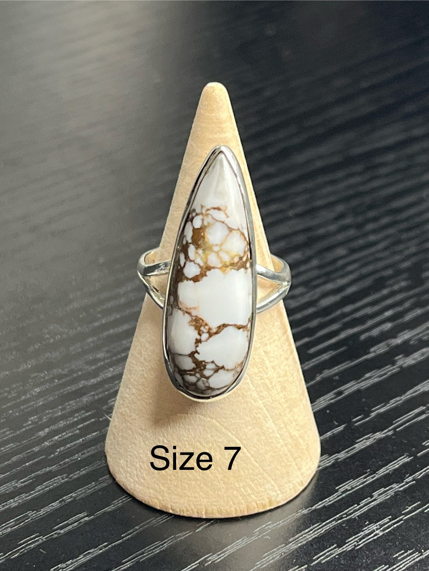 Wild Horse Jasper Teardrop Sterling Silver Rings