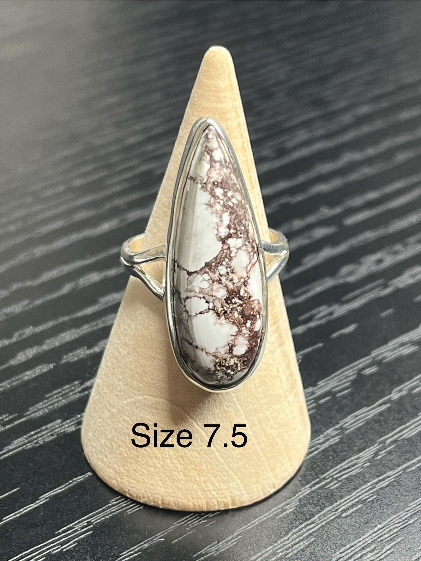 Wild Horse Jasper Teardrop Sterling Silver Rings