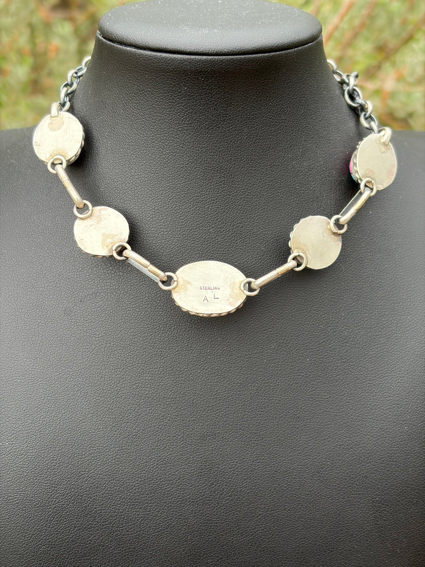Navajo - Augustine Largo - Cotton Candy Choker Necklace