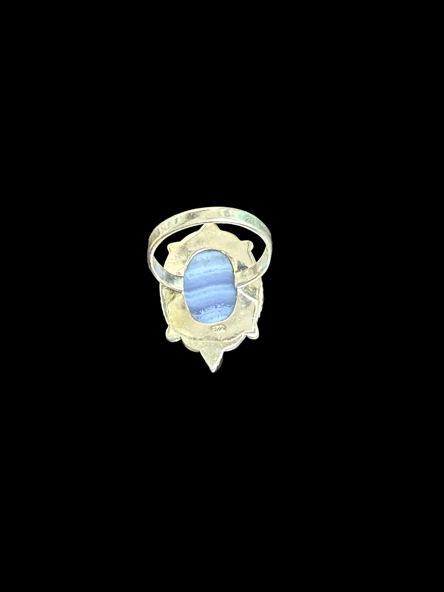 Blue Lace Agate Ring - size 9.5