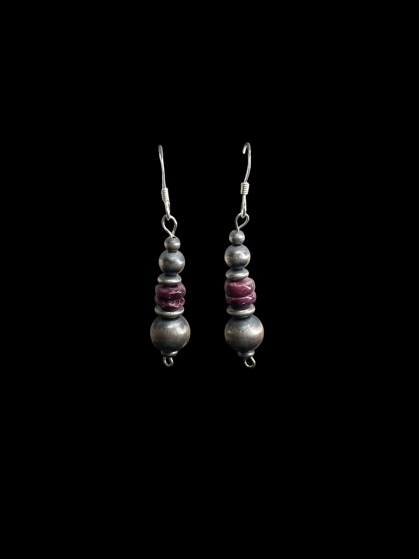 Desert Pearl & Purple Spiny Earrings
