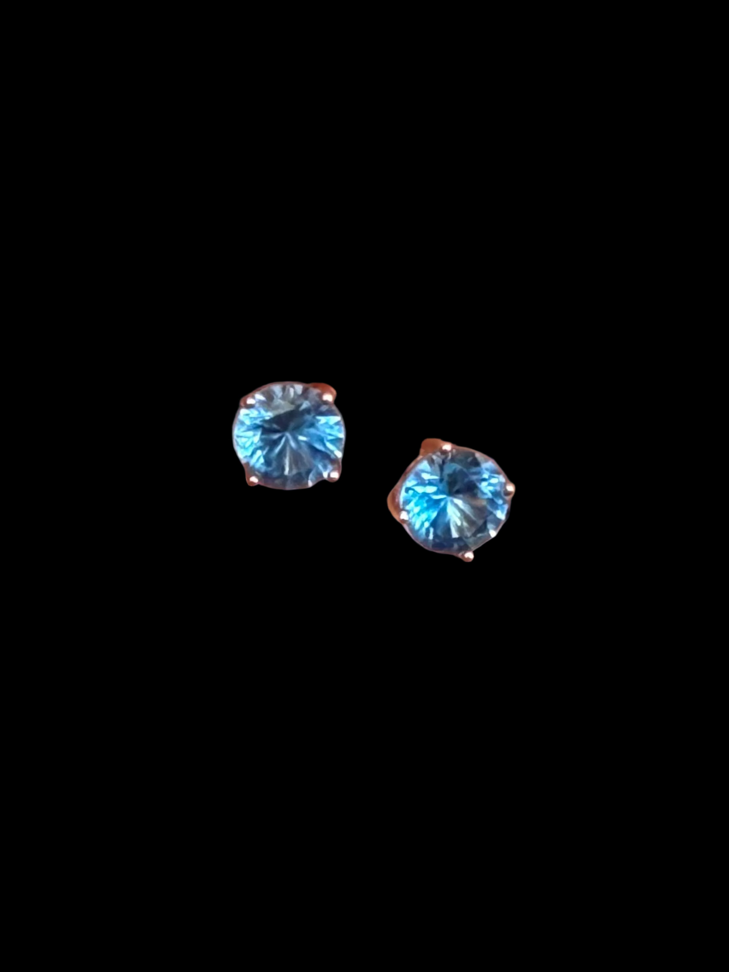 Prong Set London Blue Topaz Rose Gold Over Sterling