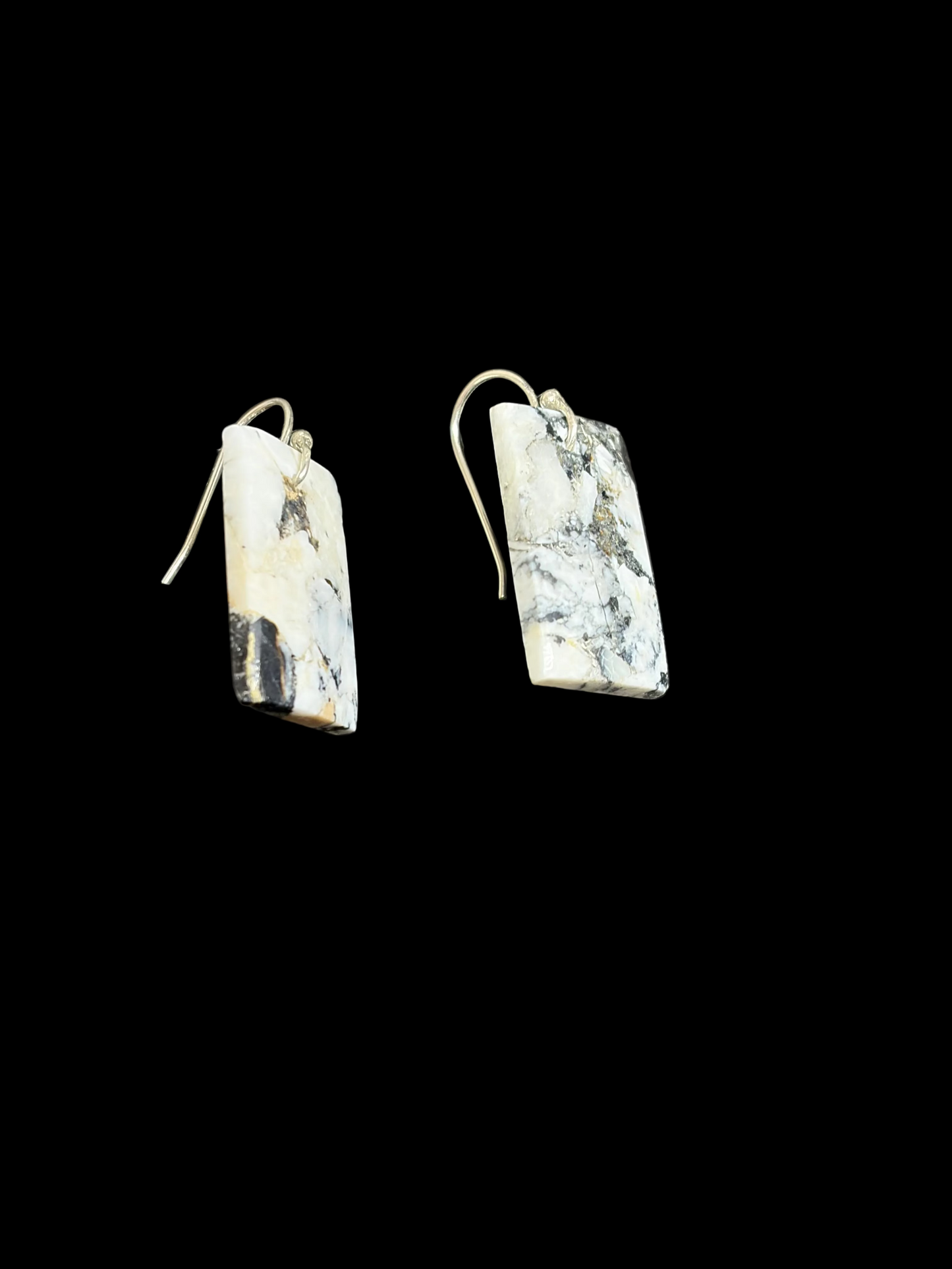 White Buffalo Slab Earrings