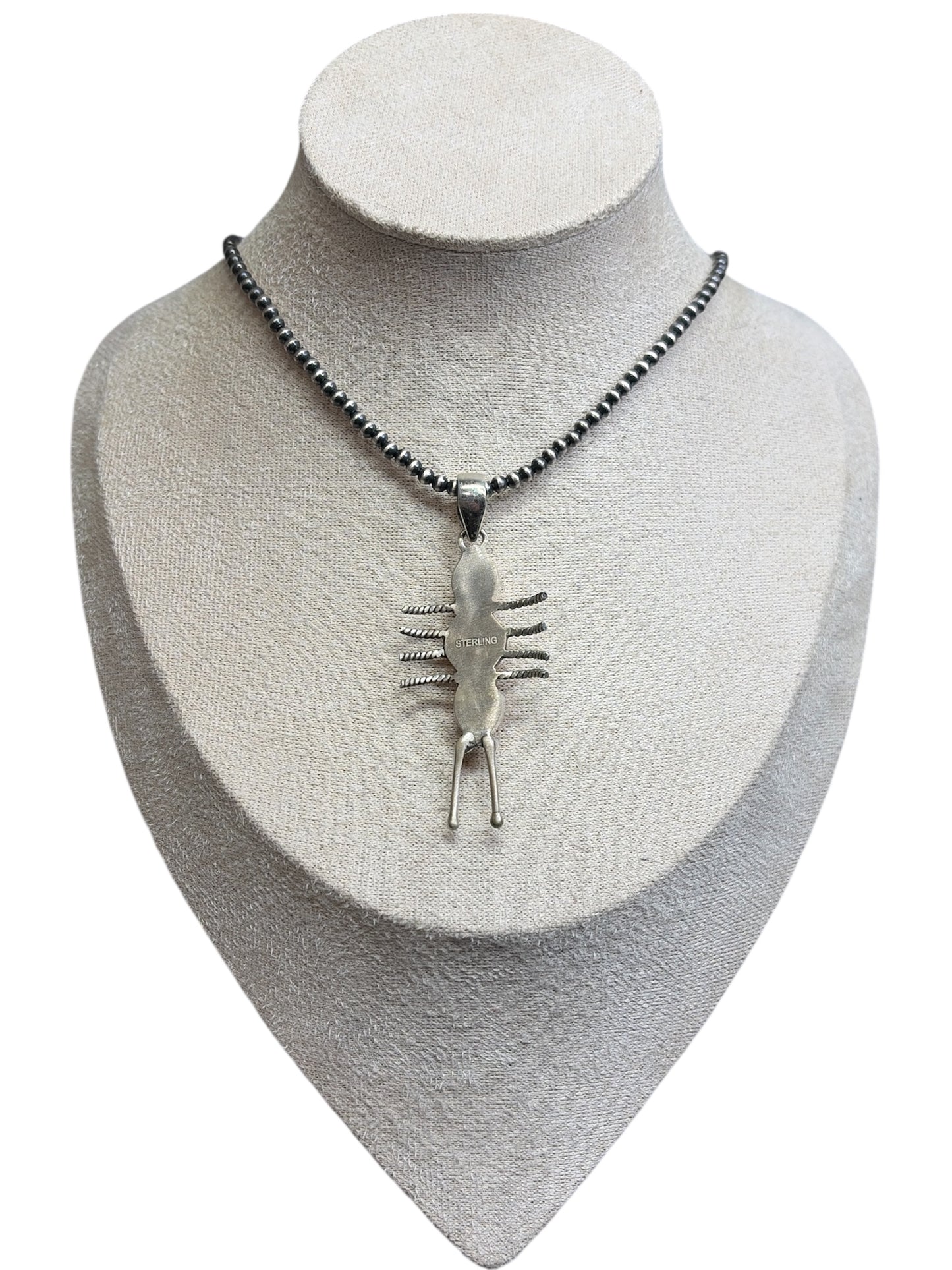 Orange Spiny Insect Pendant