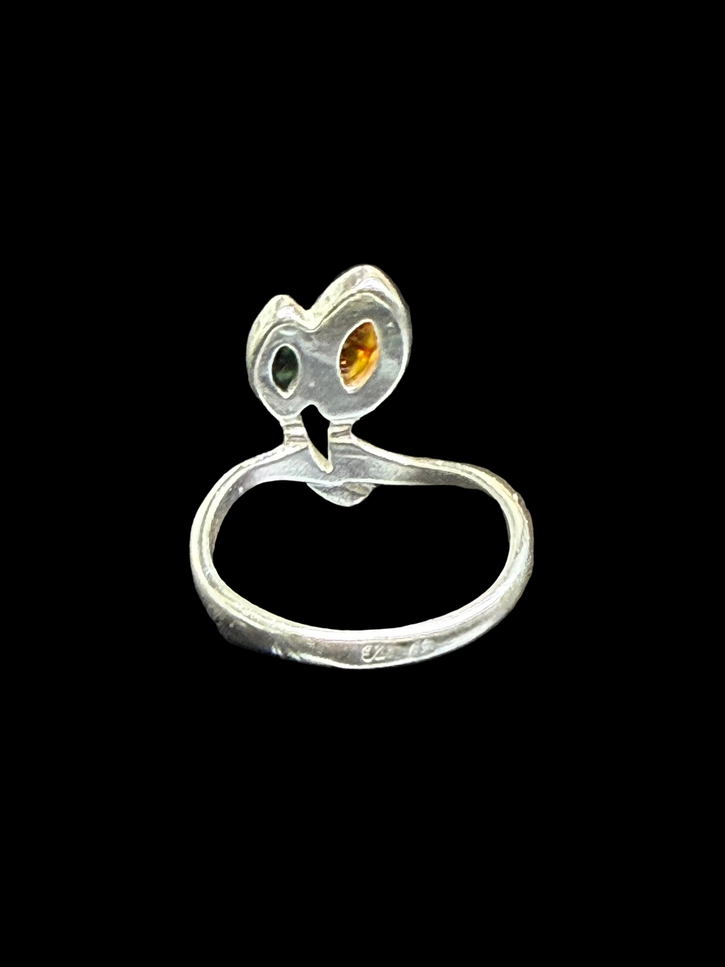 Double Amber Ring - size 6