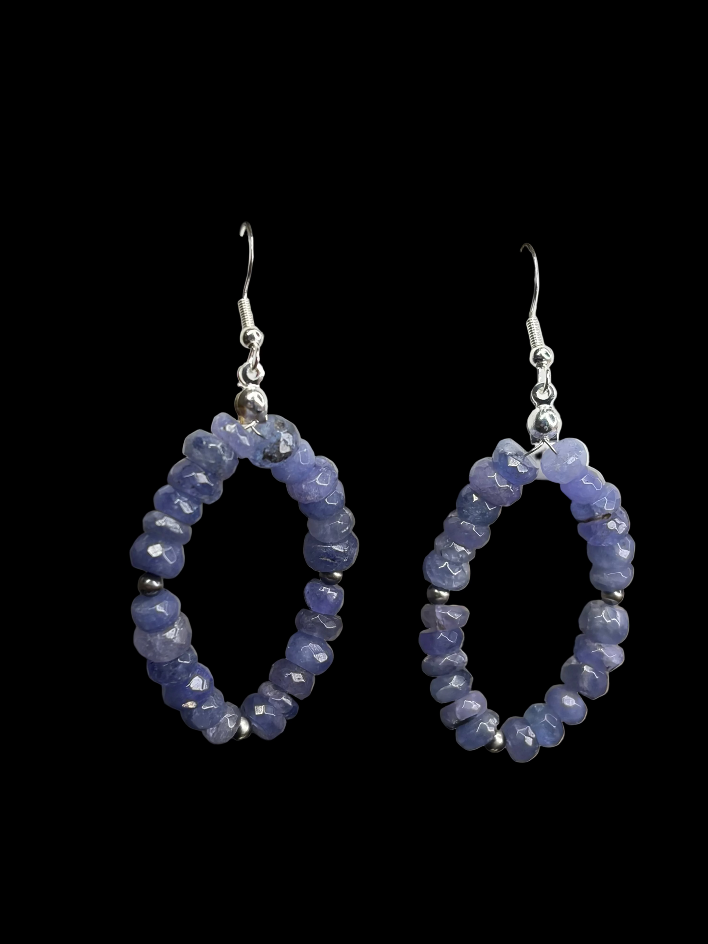 Hand-Strung Tanzanite & Desert Pearl Earrings
