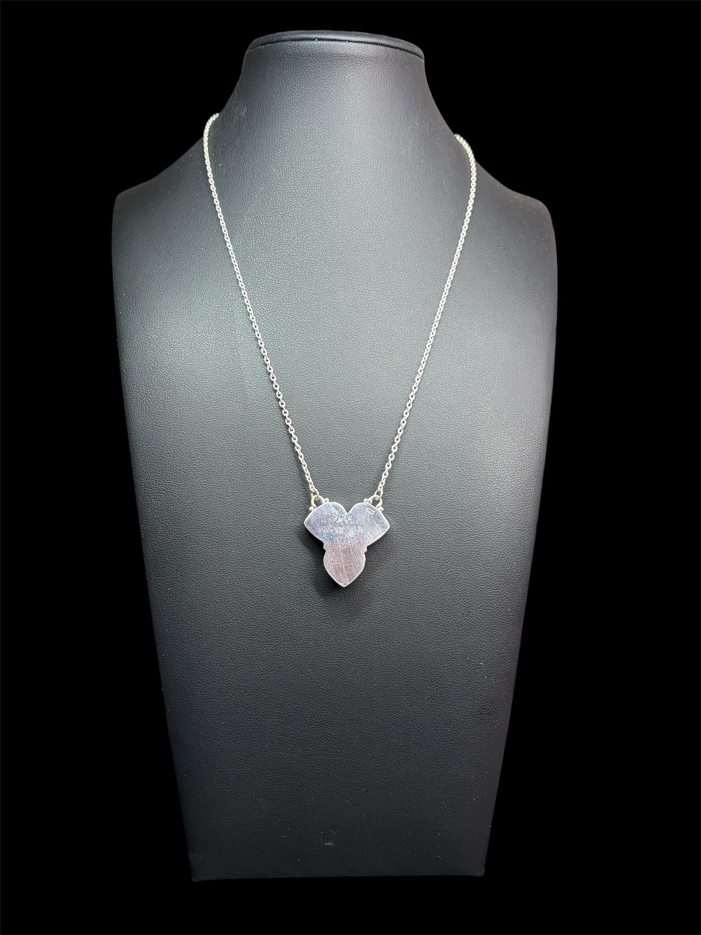 Turquoise Checker Heart Necklace