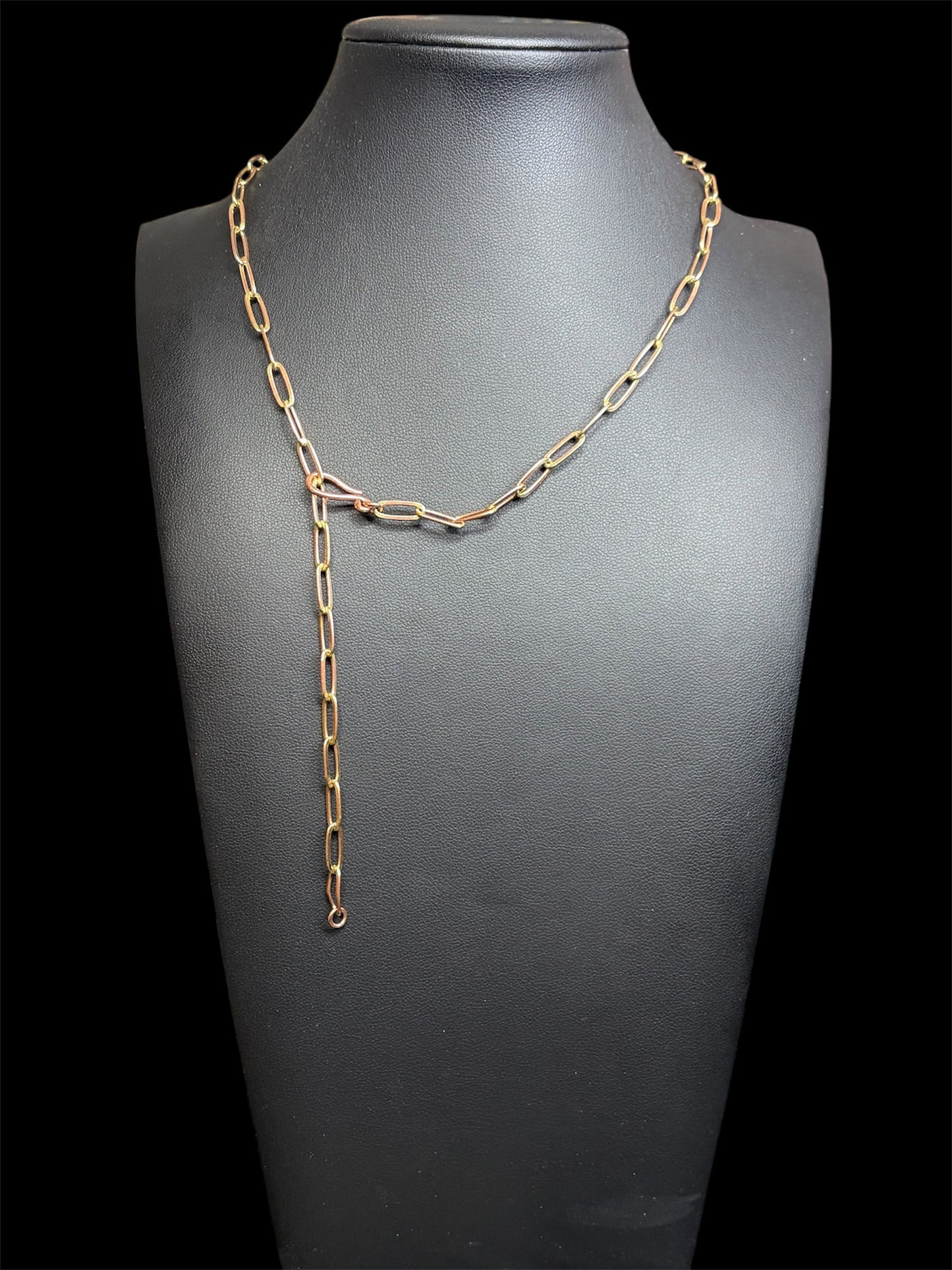 Cotton Candy Dahlia Star & Copper Neckalce