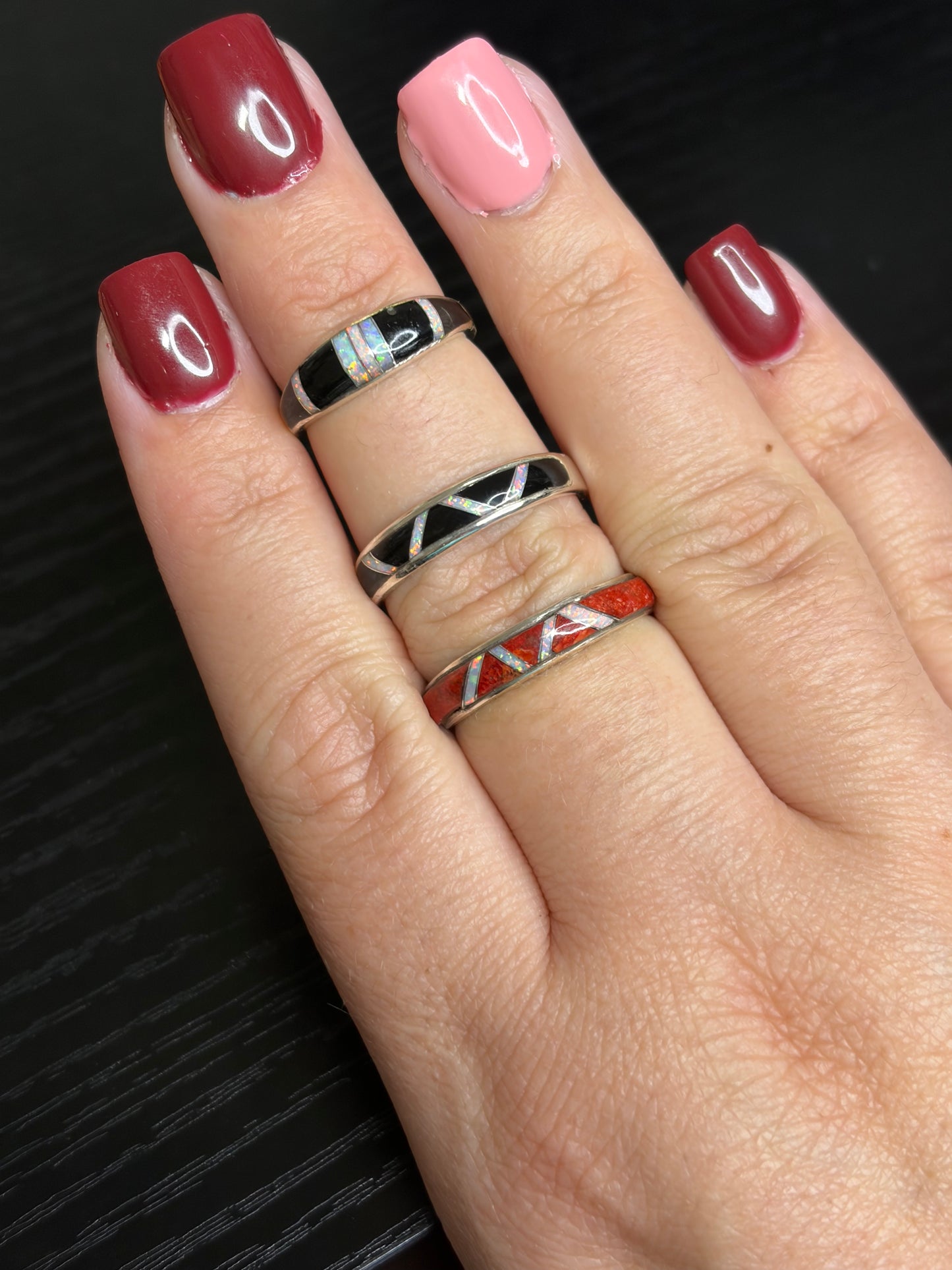 Inlay Band Rings