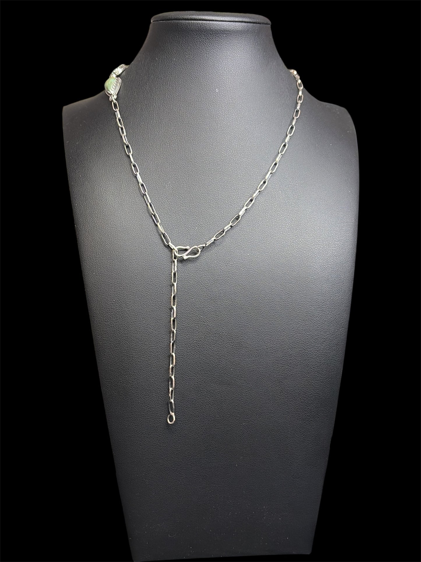 Handcrafted Kingman Turquoise Lariat Necklace