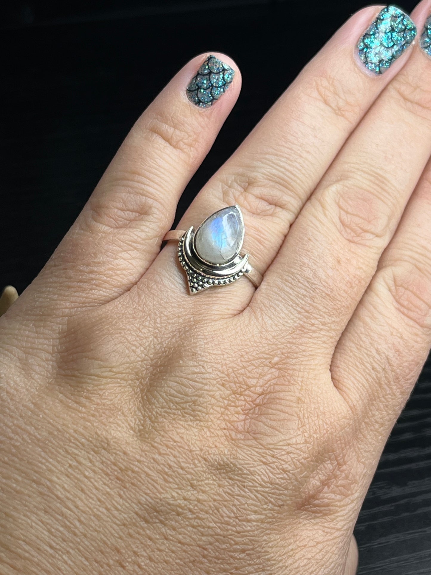 Rainbow Moonstone Rings