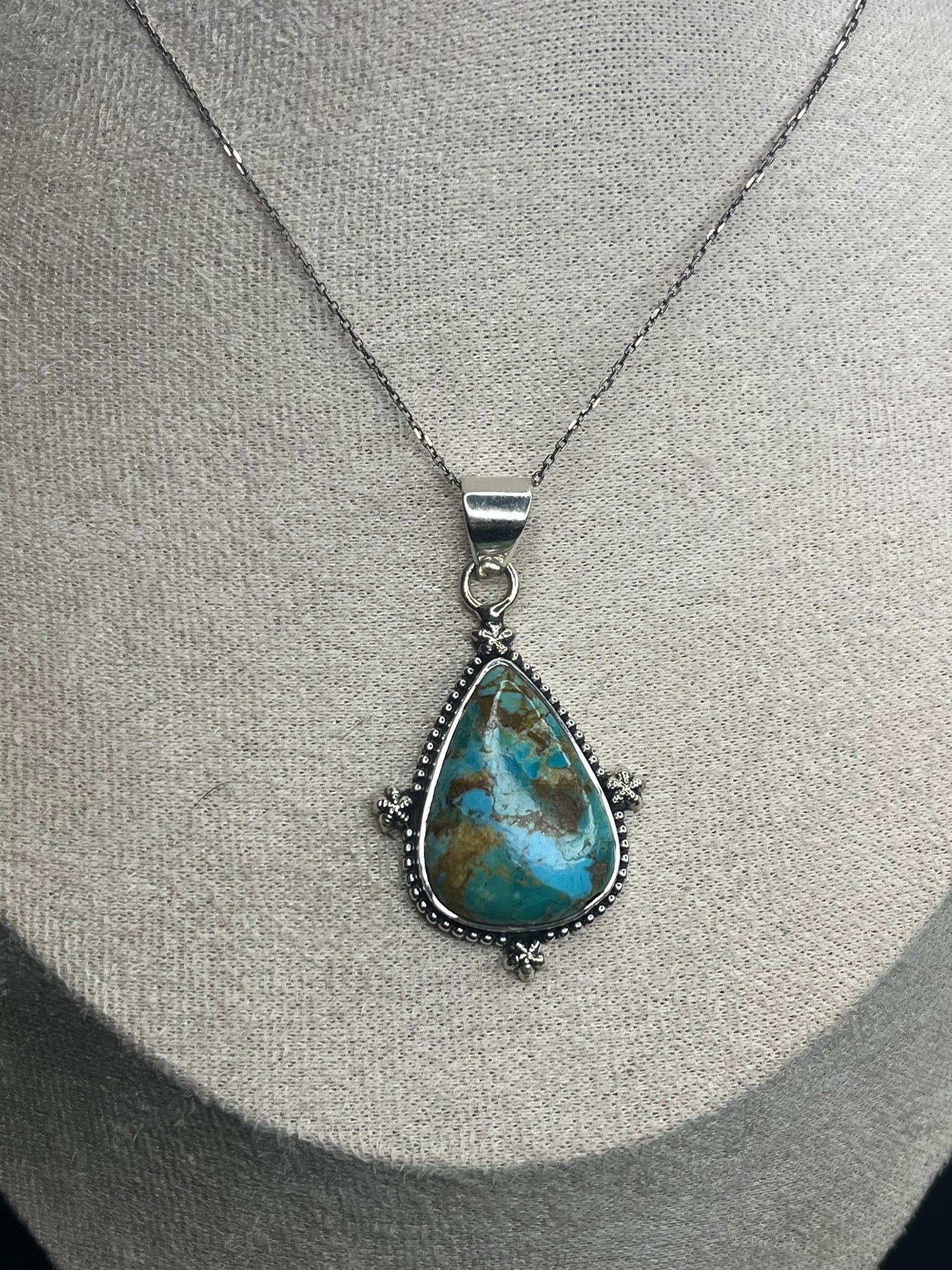 Mojave Turquoise Sterling Silver Pendant