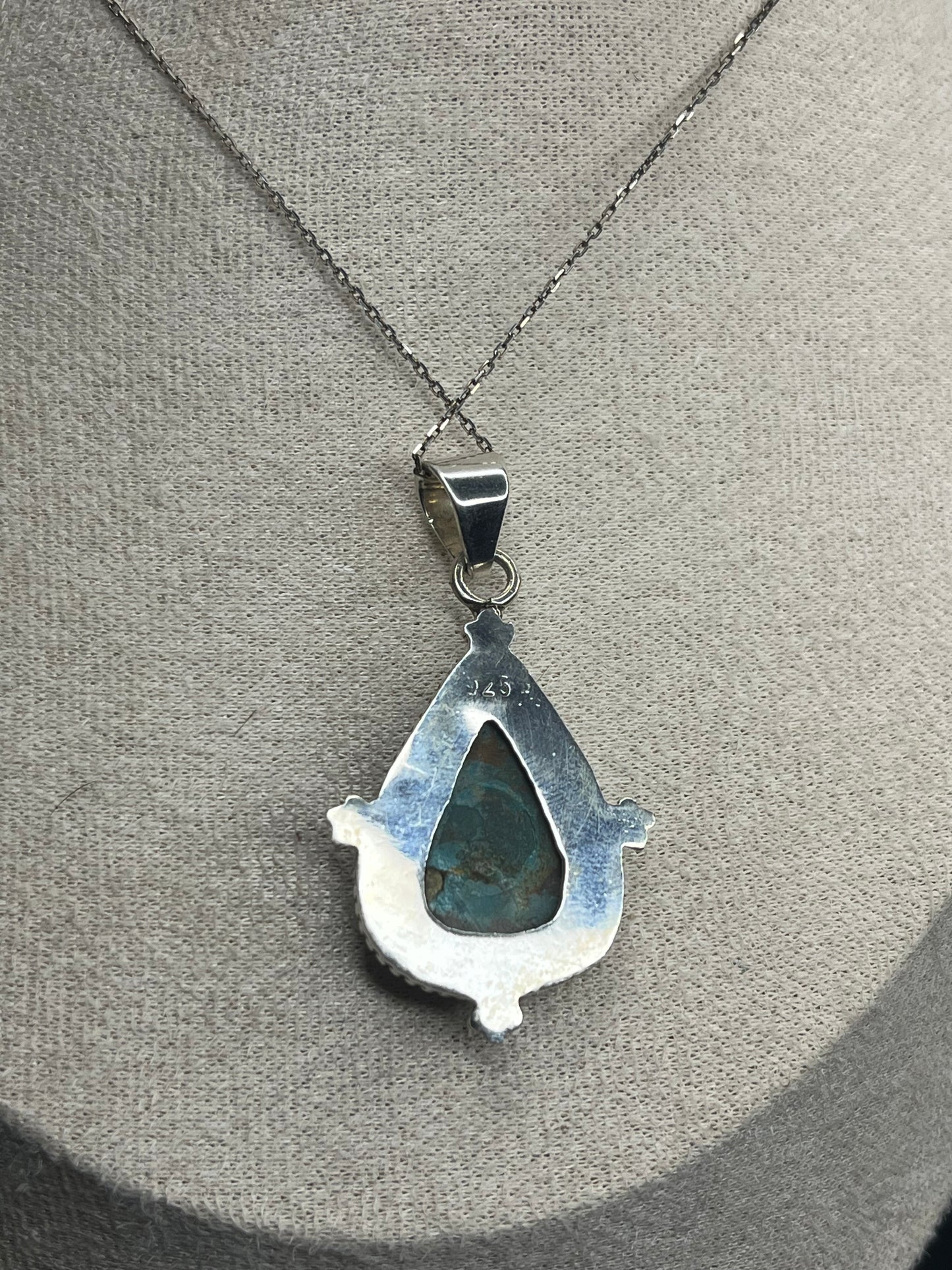 Mojave Turquoise Sterling Silver Pendant