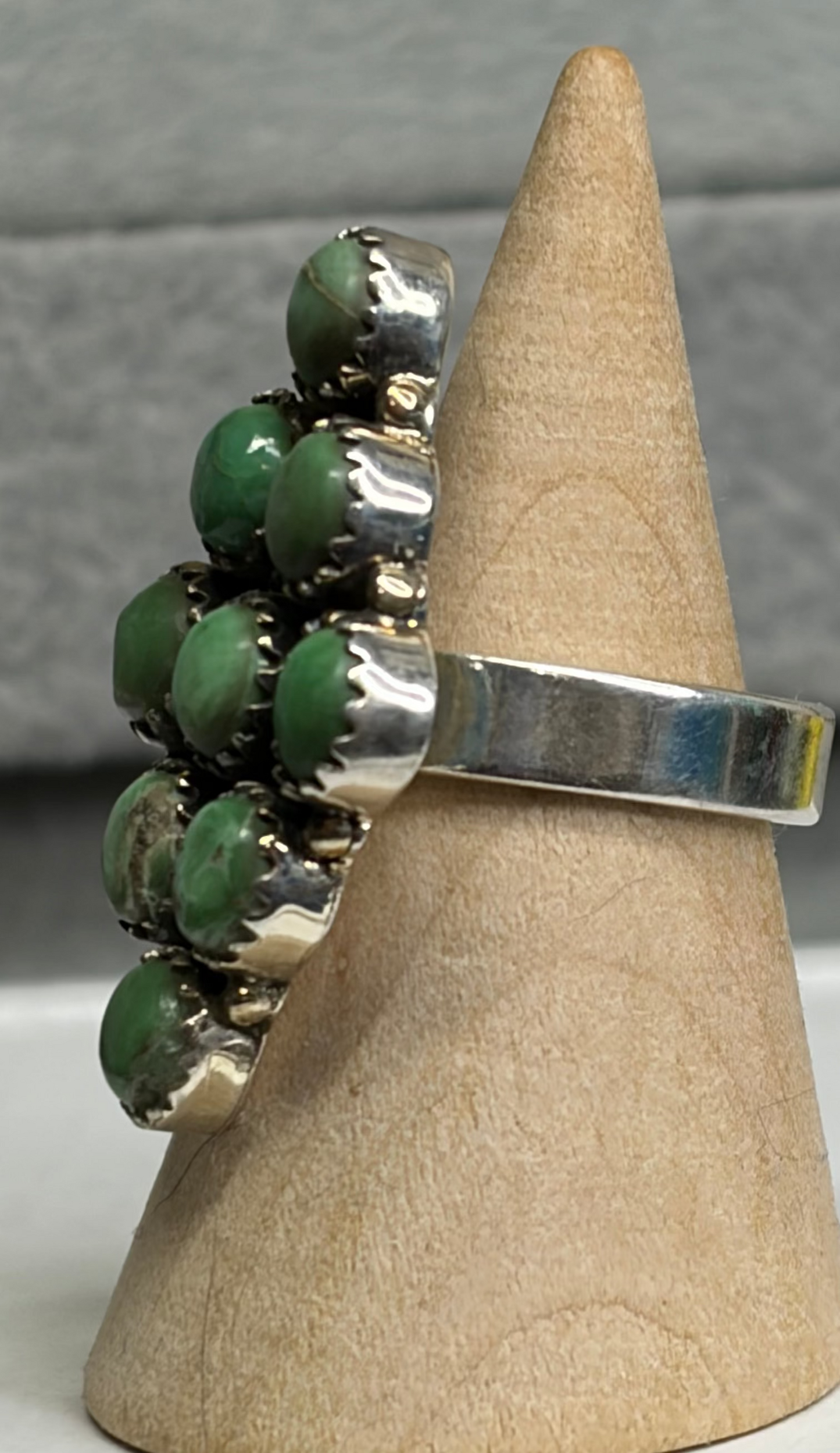 Emerald Valley Turquoise Cluster Ring - Adjustable
