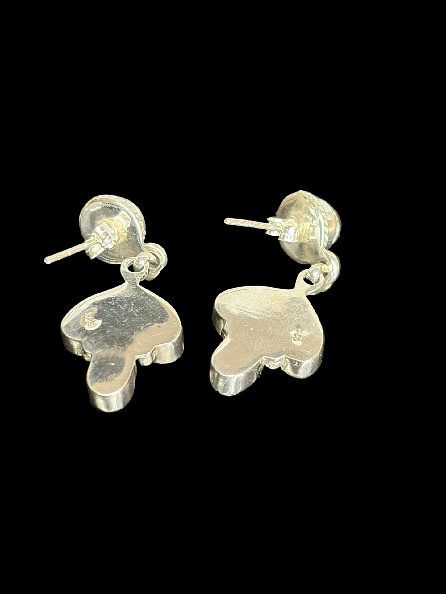 White Buffalo Post-back Dangle Earrings