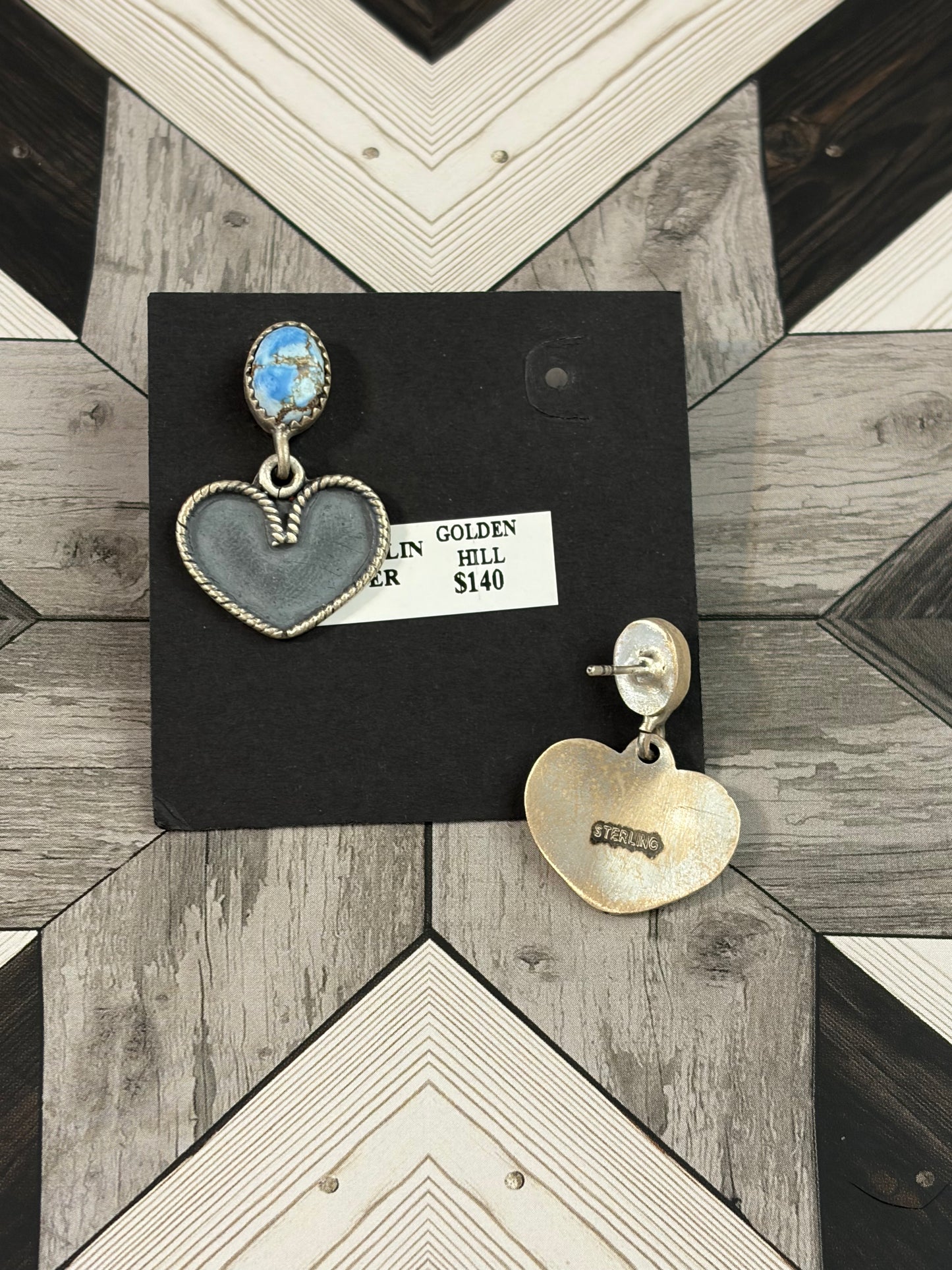 Premium Stone Heart Drop Earrings