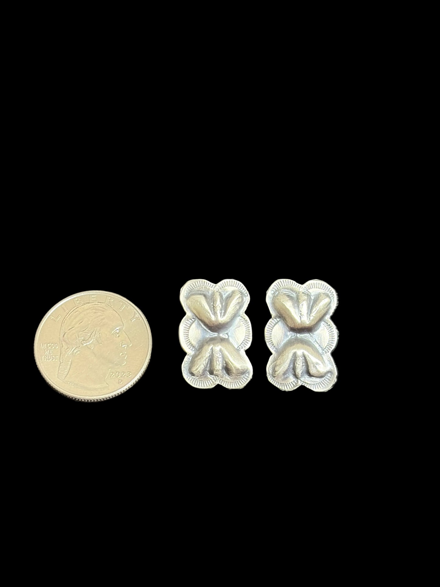 Hand-Stamped Sterling Earrings