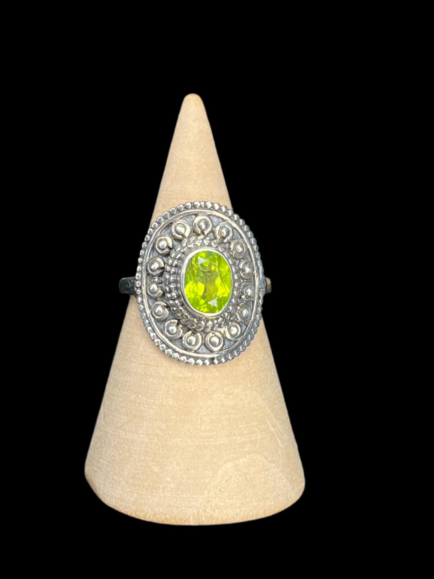Genuine Peridot Sterling Silver Rings