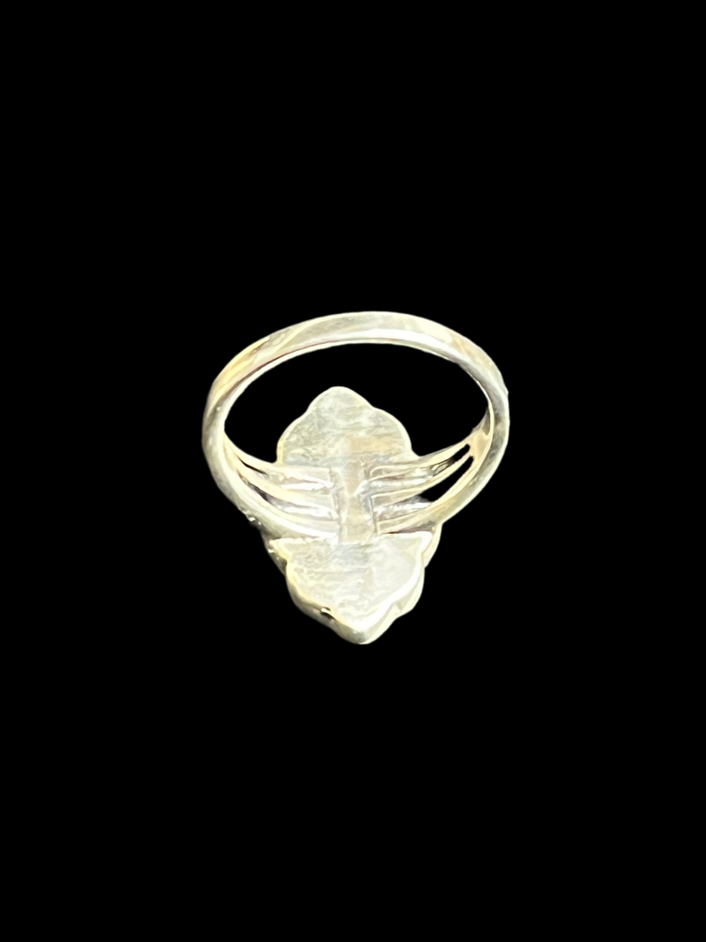 Malachite Sterling Silver Ring - size 6.75
