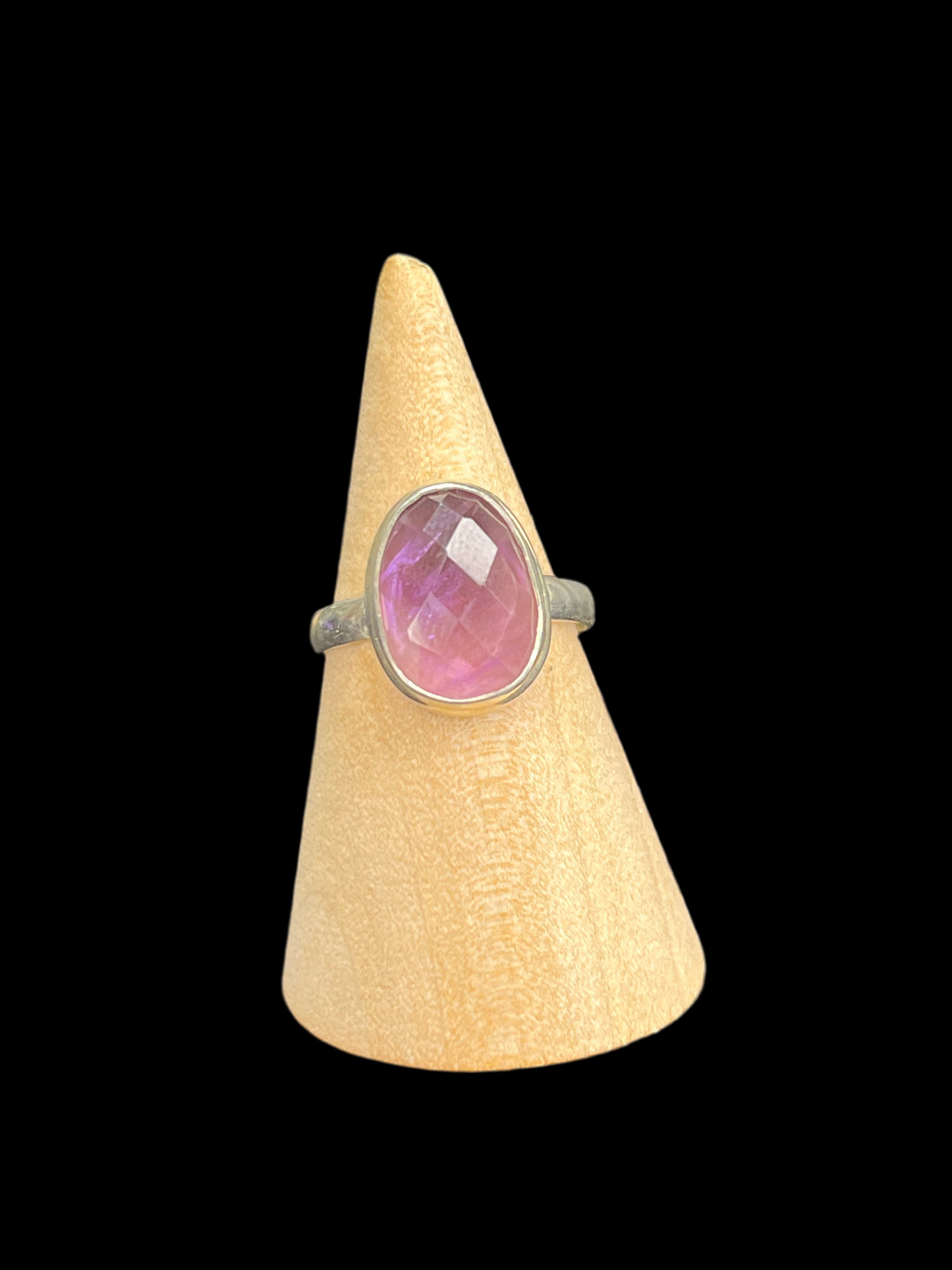 Amethyst Sterling Silver Rings - size 8