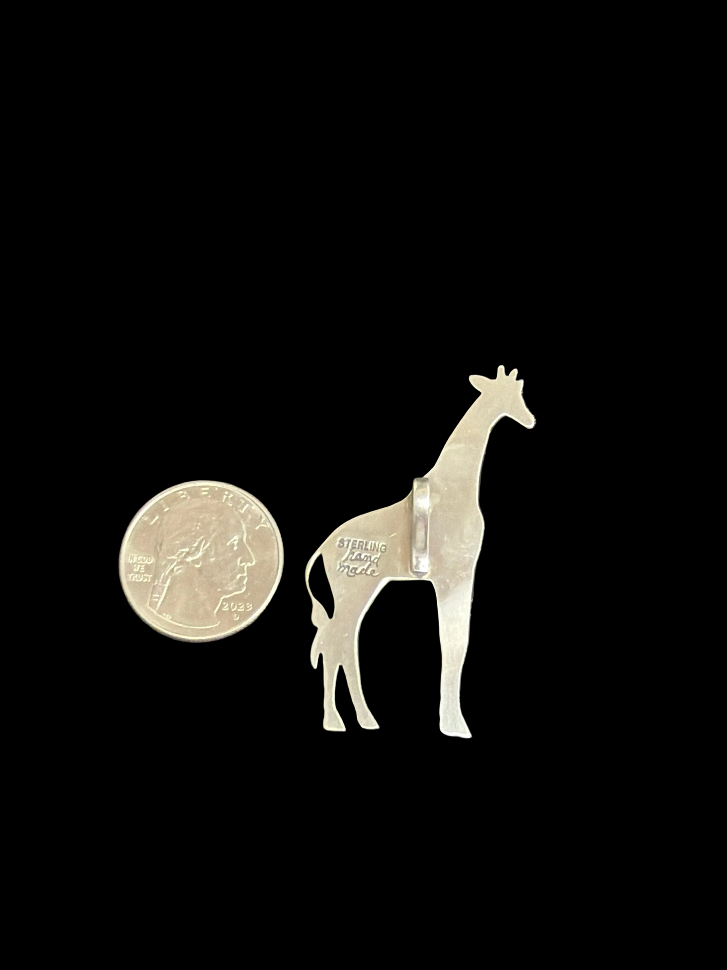Handcrafted Kingman Turquoise Giraffe Pendant
