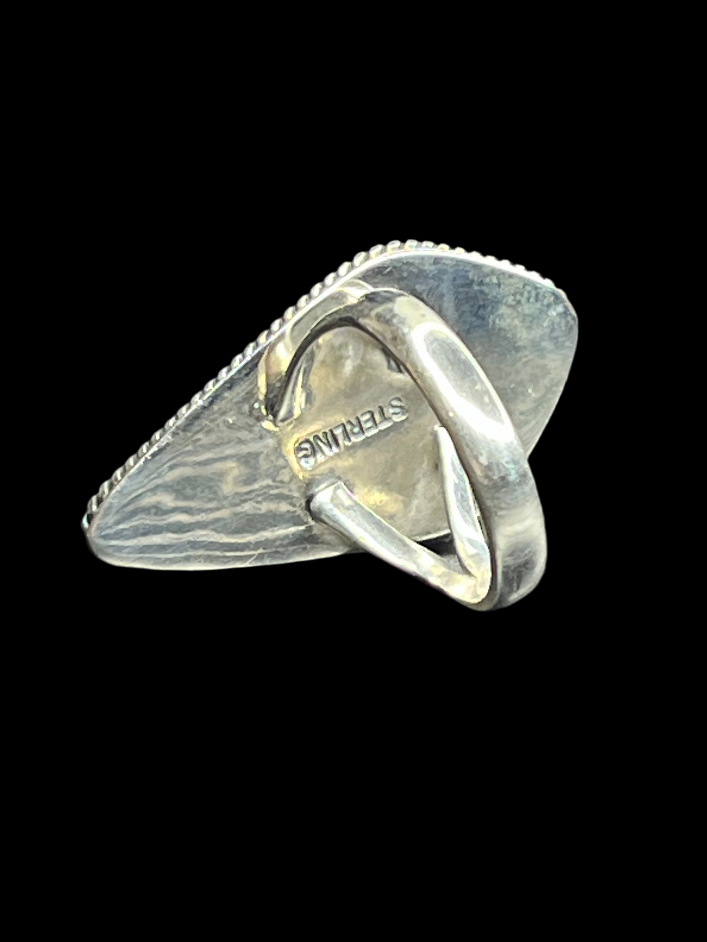 Pink Conch Sterling Silver Ring - size 7