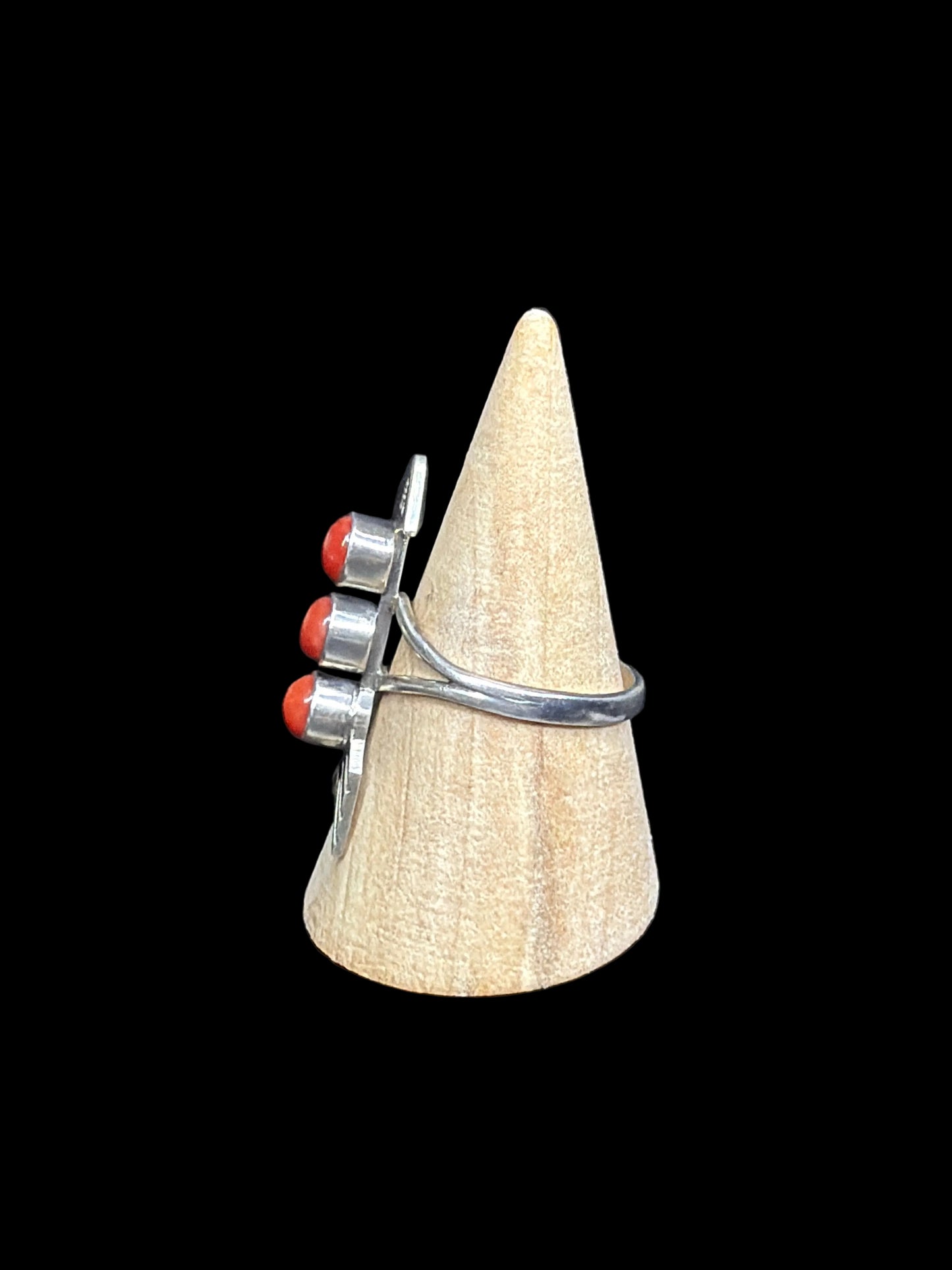 Handcrafted Italian Coral Ring - size 9