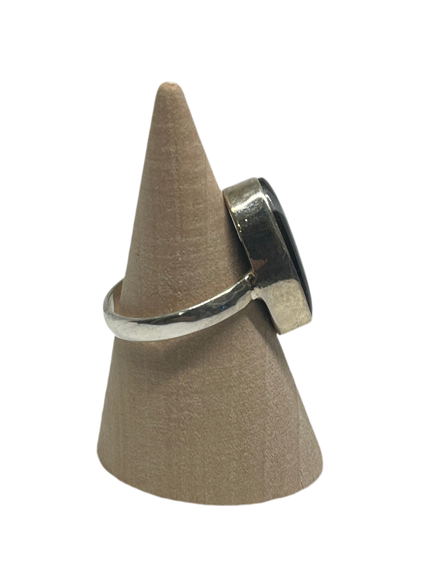 White Buffalo Sterling Silver Ring - Size 8.75