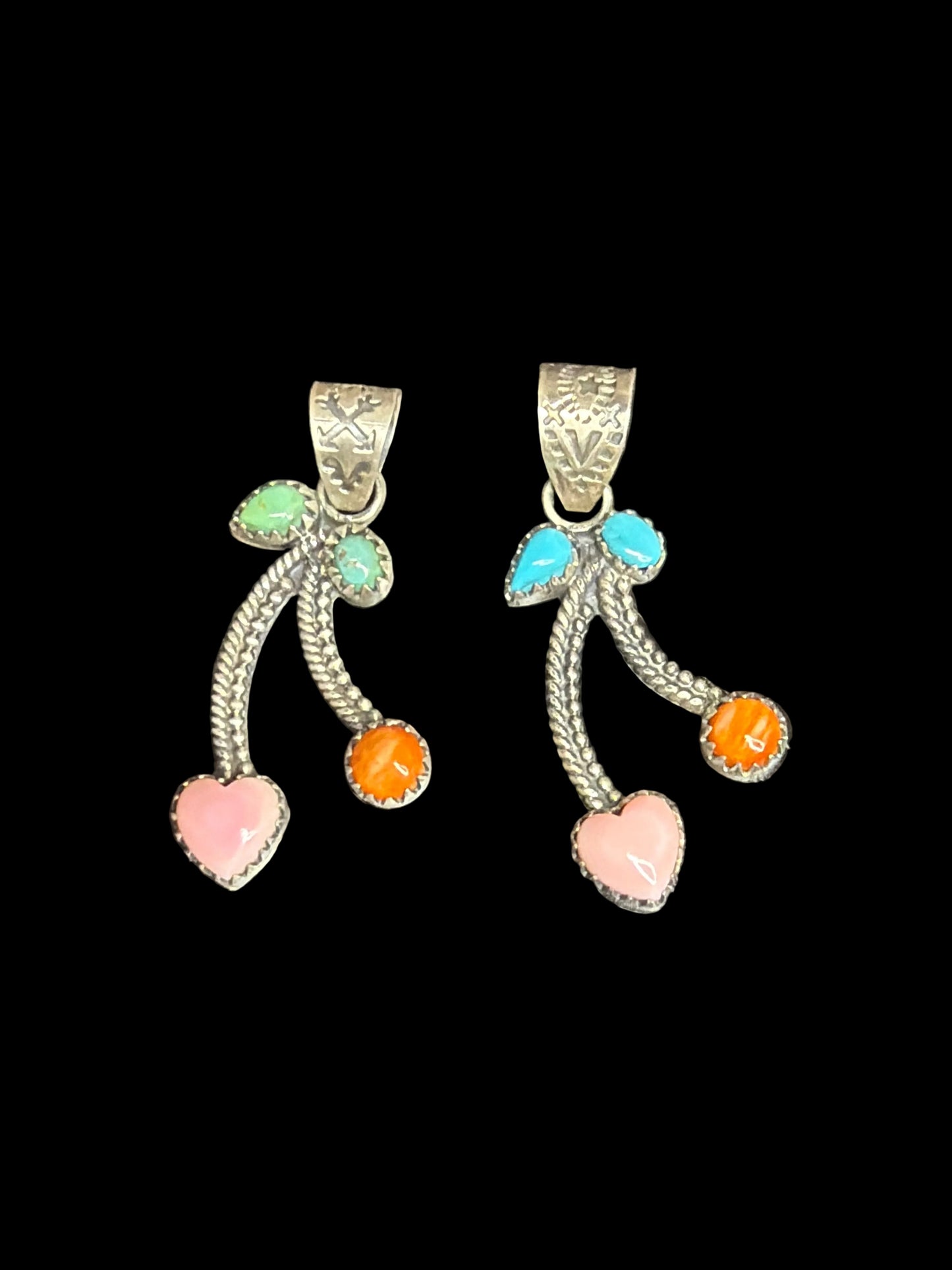 Handcrafted Multi-Stone Cherry Pendants