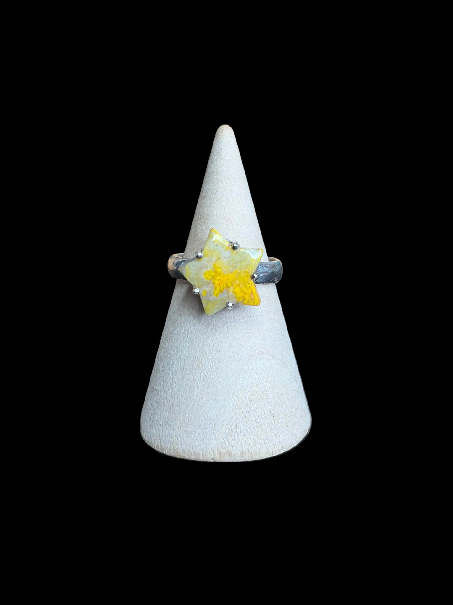 Bumblebee Jasper Sterling Silver Rings