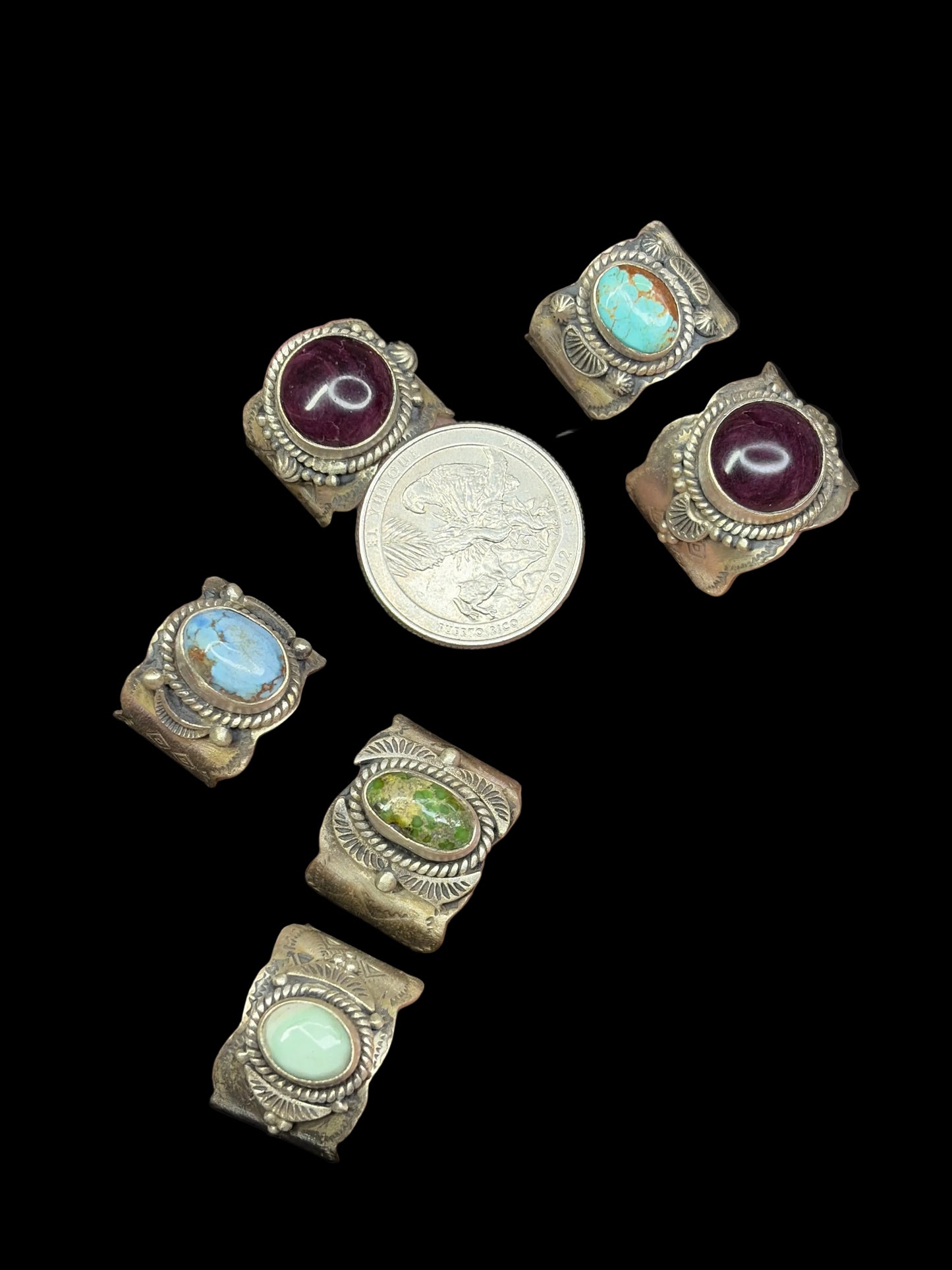 Premium Stone Cigar Band Rings