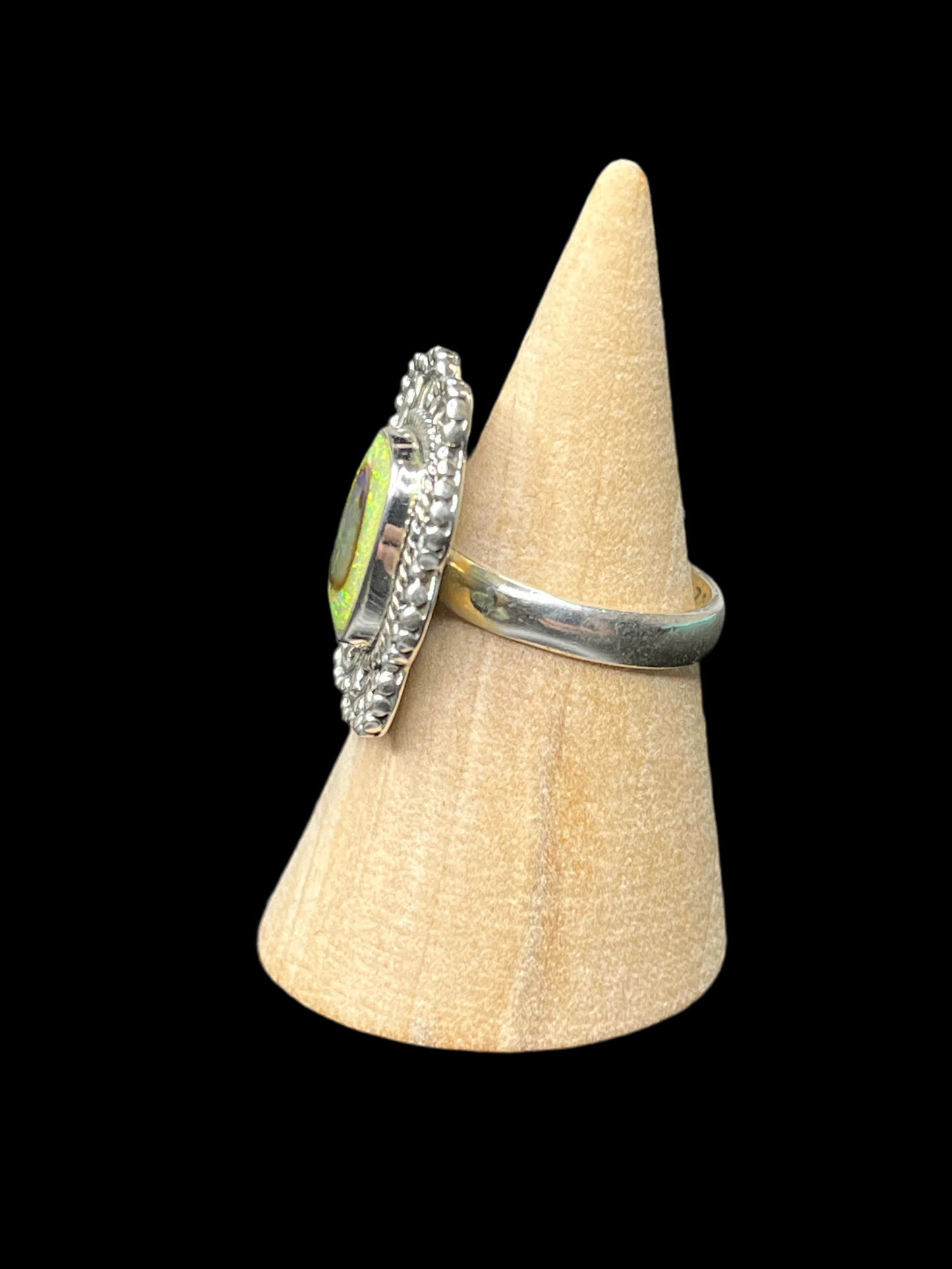 Monarch Opal Sterling Silver Ring - size 7