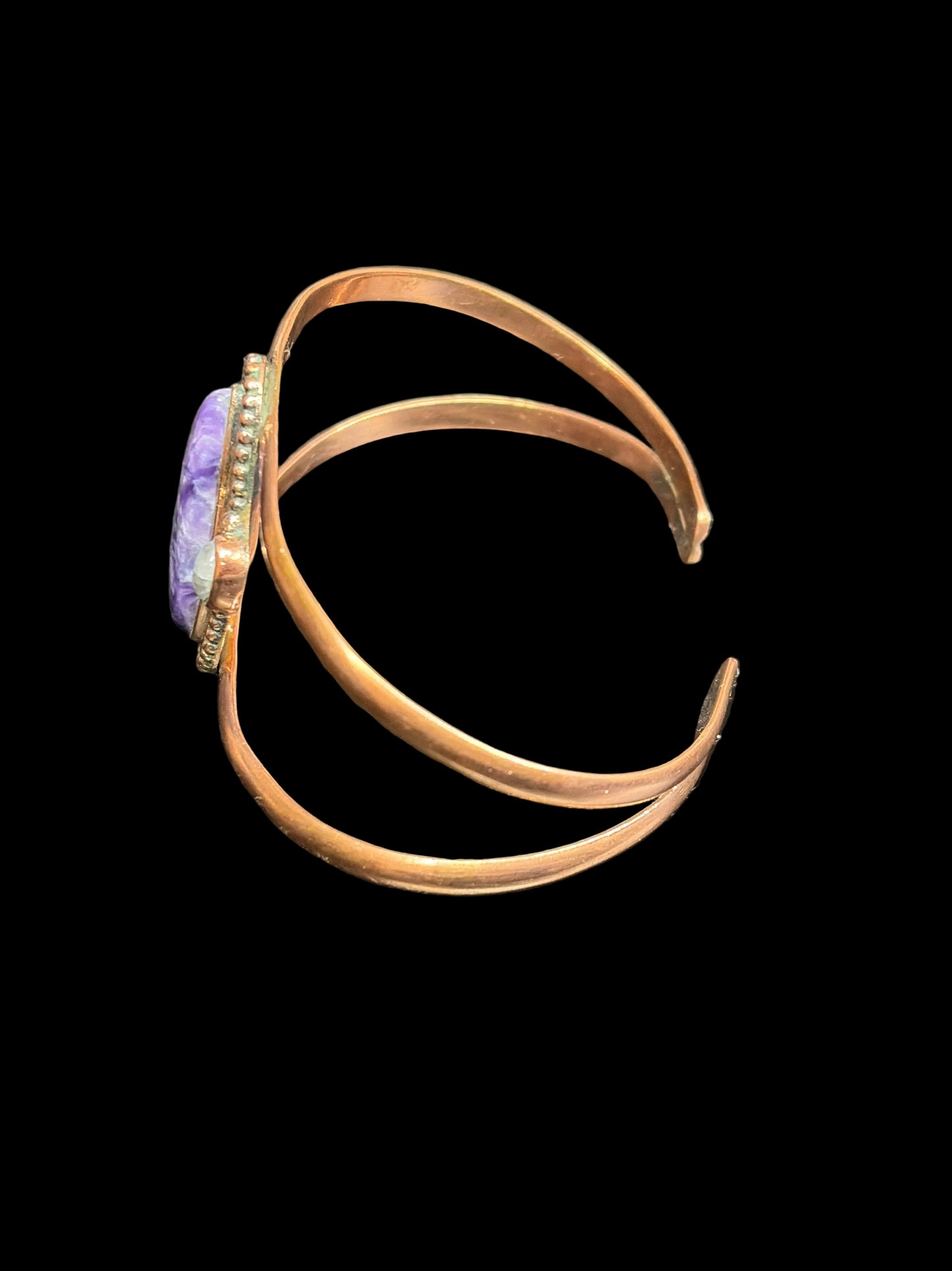 Copper - Charoite & Moonstone Cuff