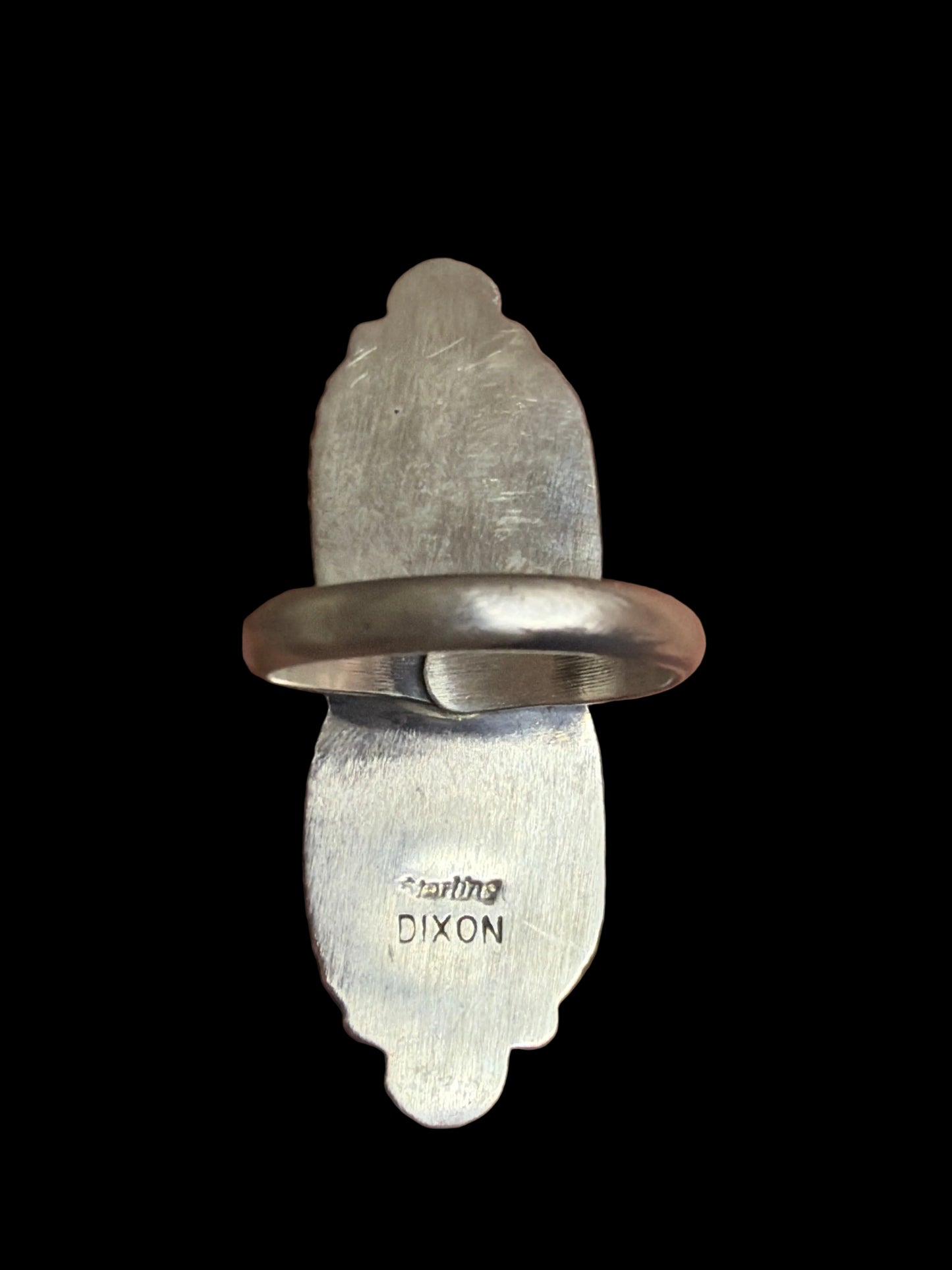 Navajo - Johnny Dixon - Mine 8 Turquoise Ring - Adjustable (squares)
