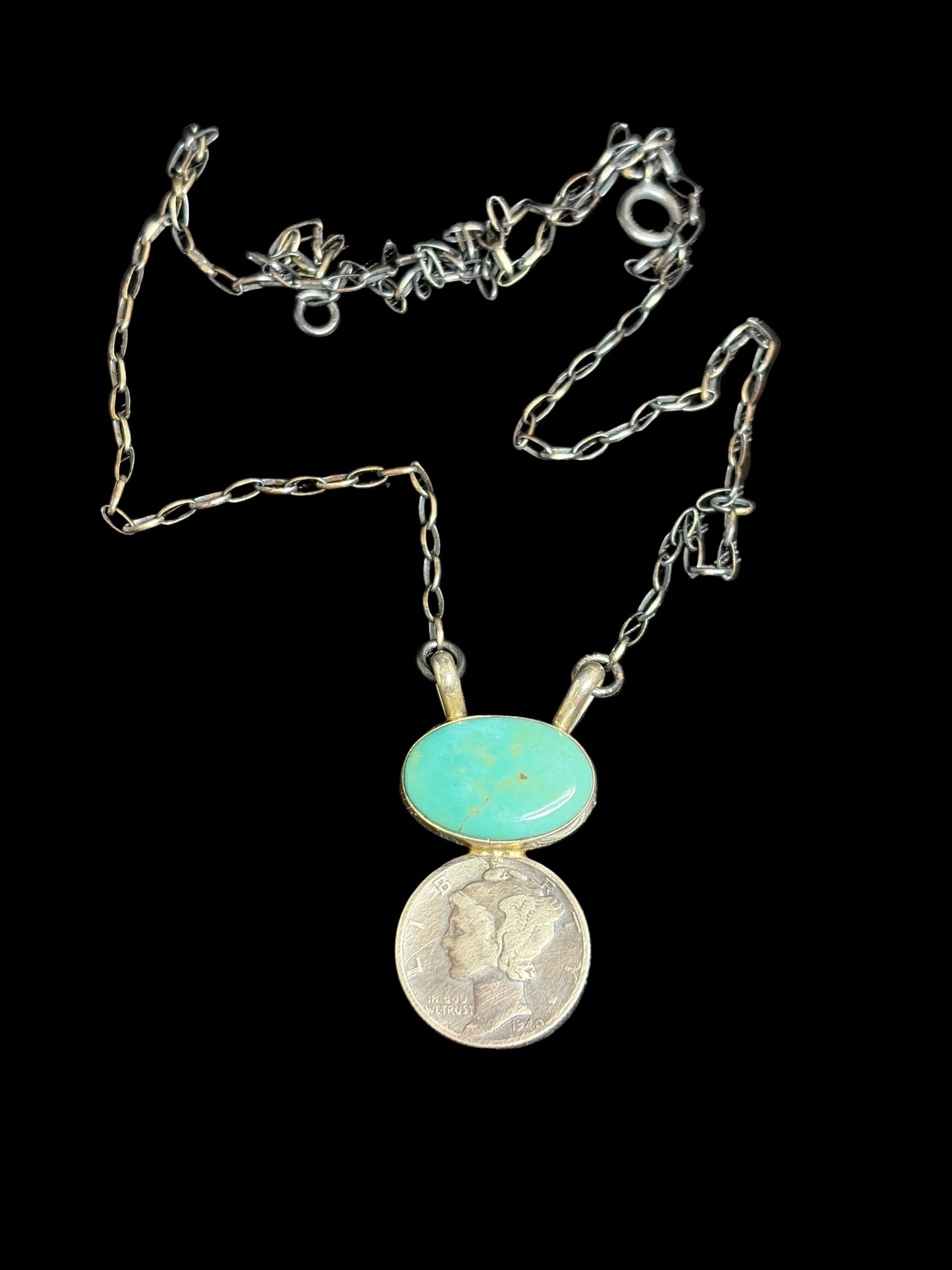 Navajo - Keith Henry Mercury Dime Necklaces