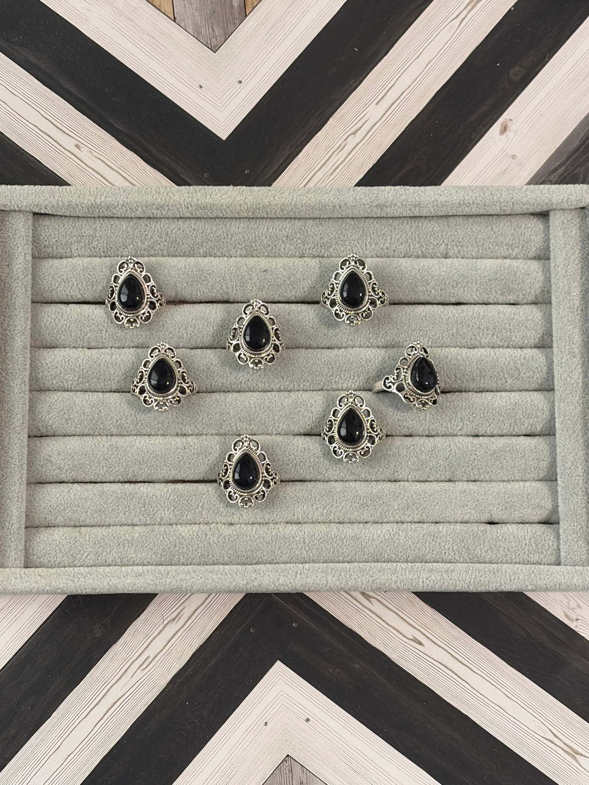 Black Onyx Statement Rings