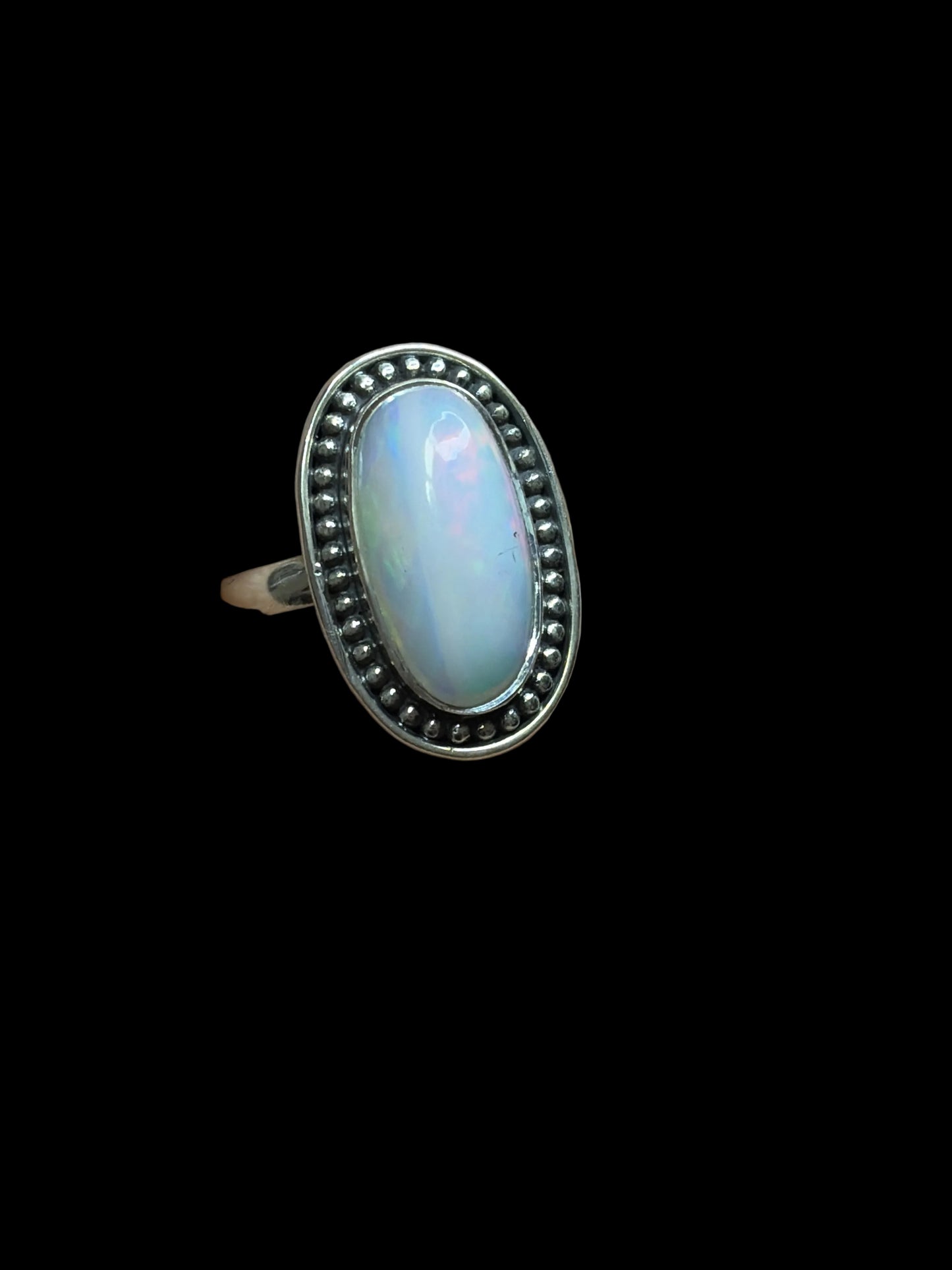 Ethiopian Opal Sterling Silver Rings