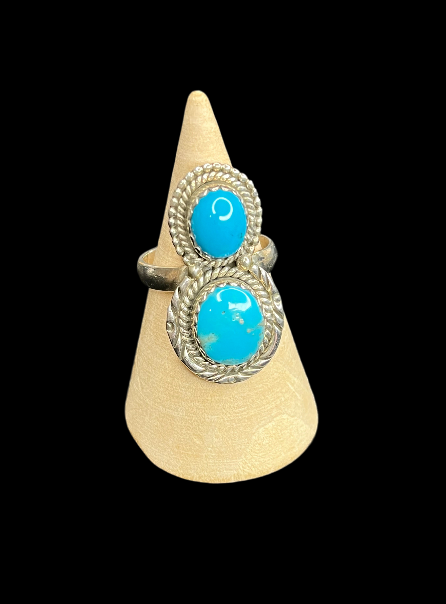 Turquoise Sterling Silver Ring - Size 7.5