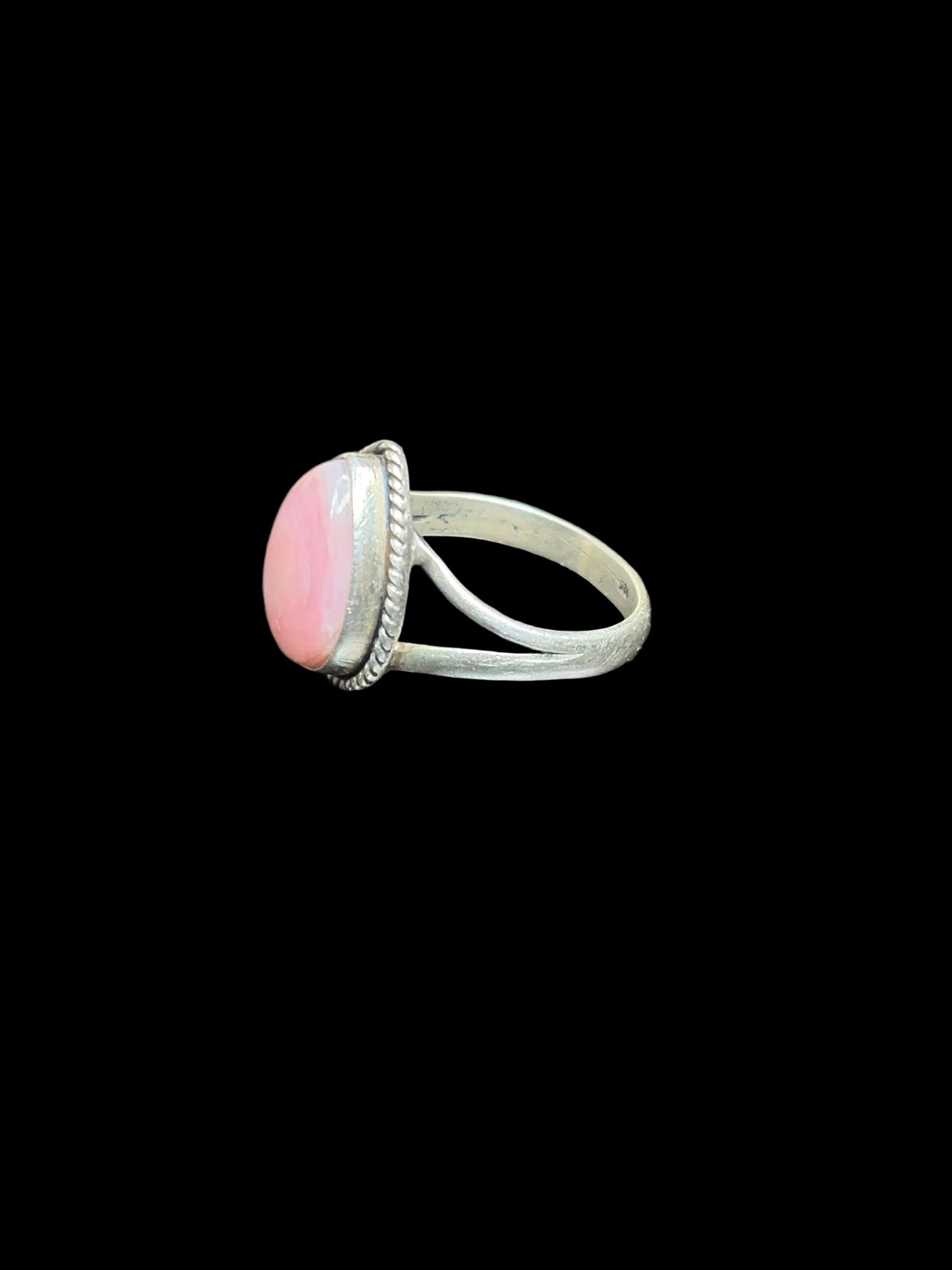 Natural Pink Opal Ring - size 11