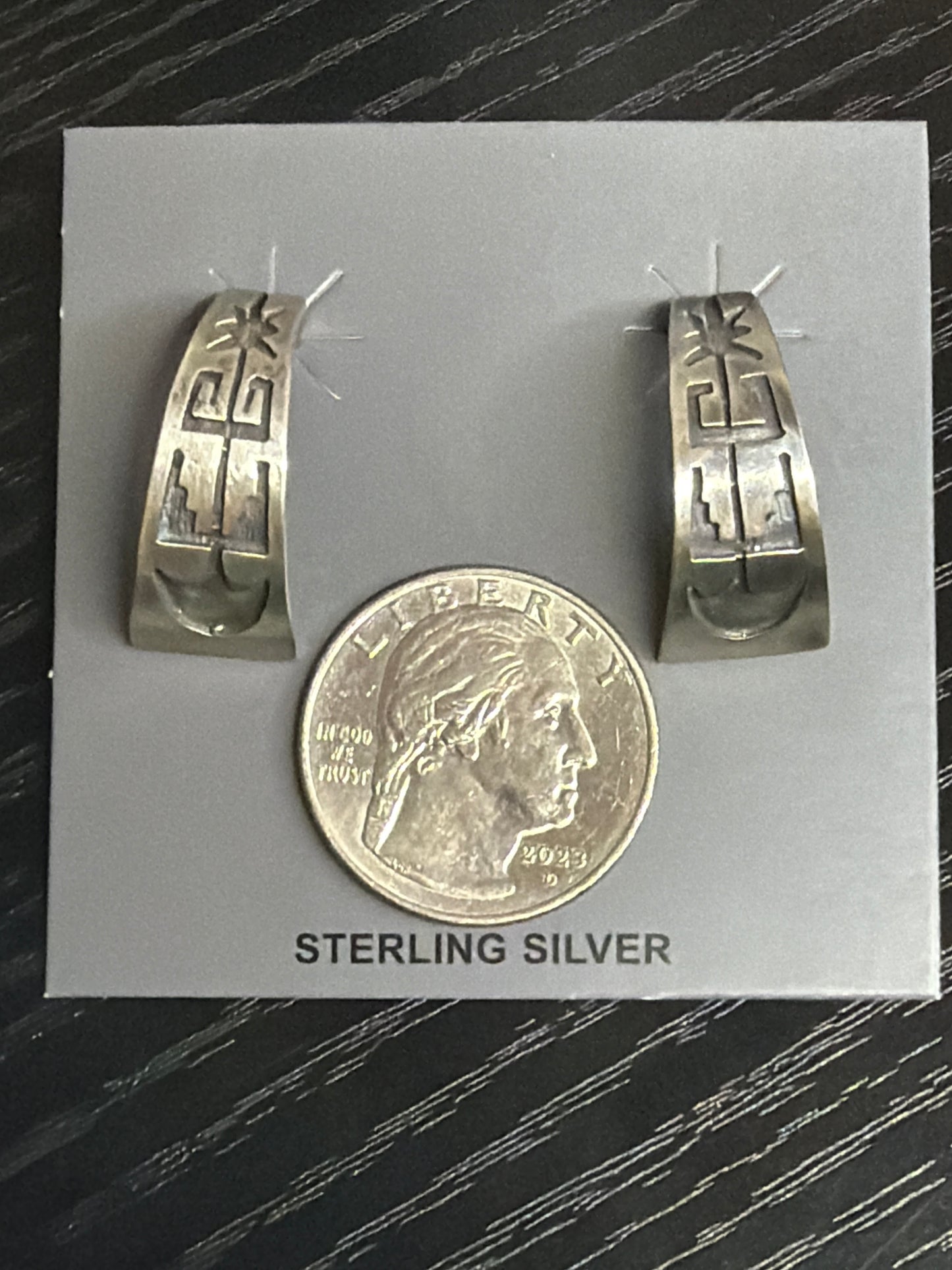 Navajo Handmade - Allen Lee - Half Hoop Earrings
