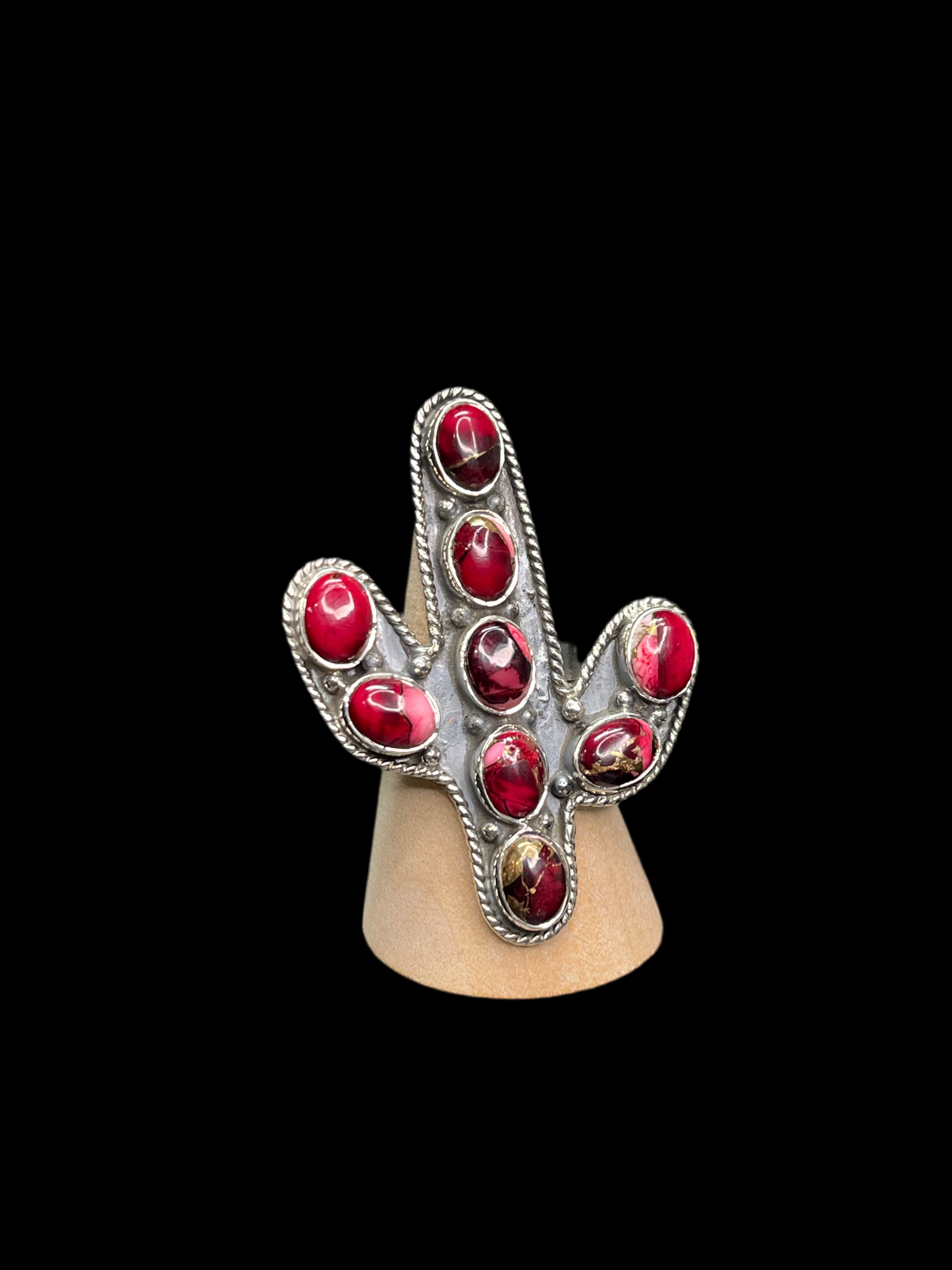 Adjustable Multi-Stone Cactus Rings