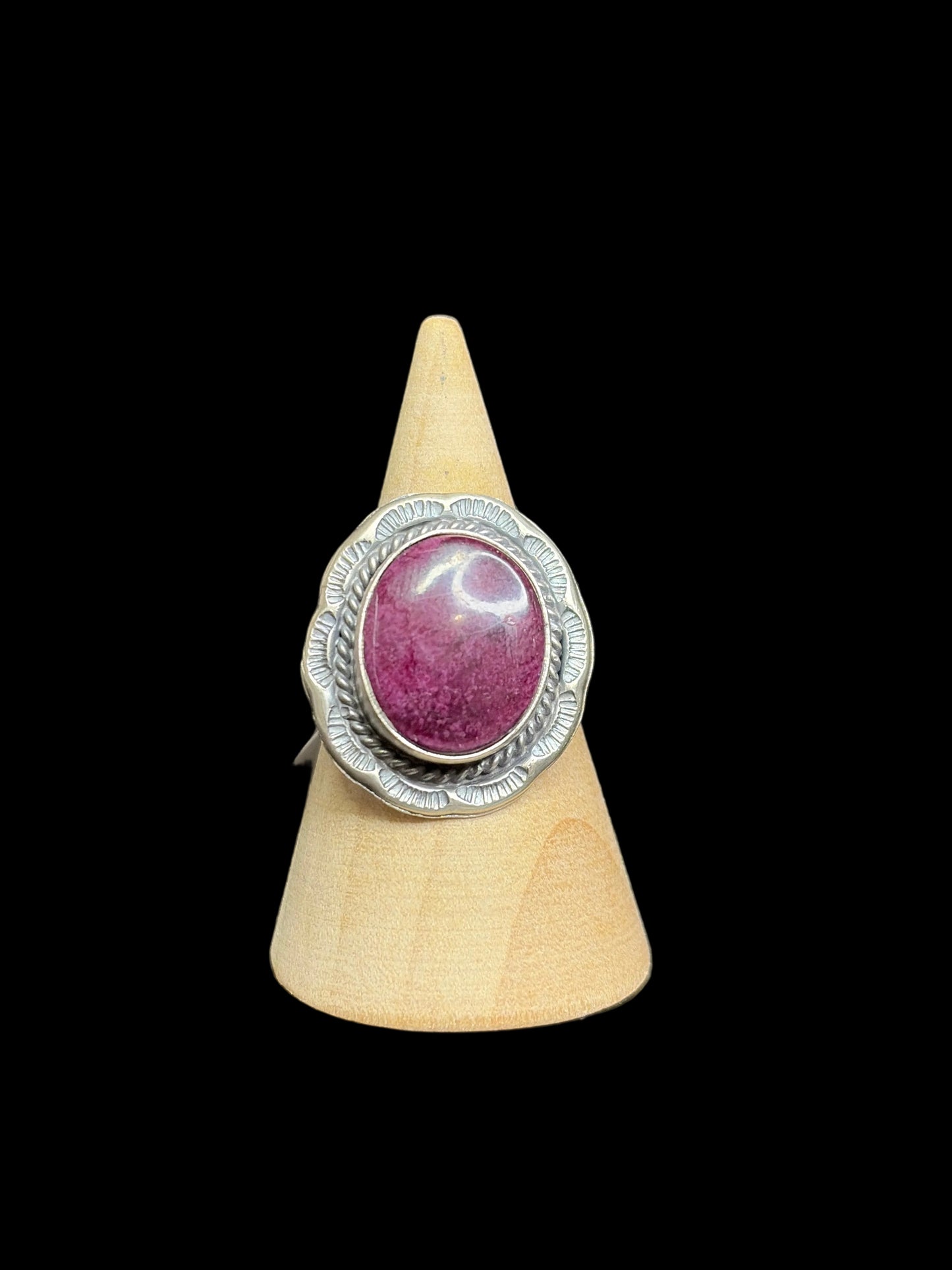 Navajo - Freda Martinez - Purple Spiny Ring - Size 9