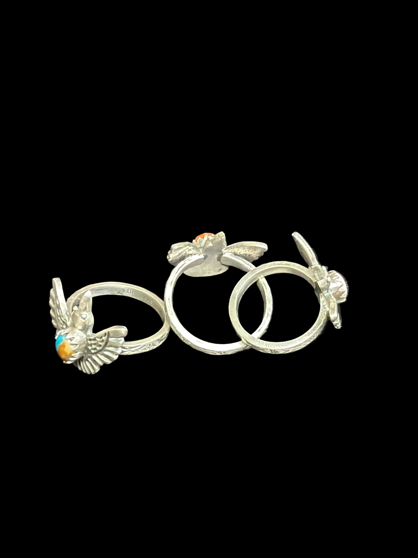 Handcrafted Detailed Bird Rings